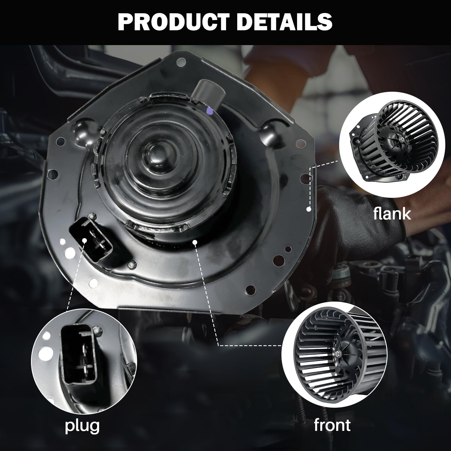 Aspligo 700092 Front Ac Heater Blower Motor Fan Fit For Chevrolet Astro 1996-2005, For Chevy Blazer 1995-2002, S10 Pickup 1994-2