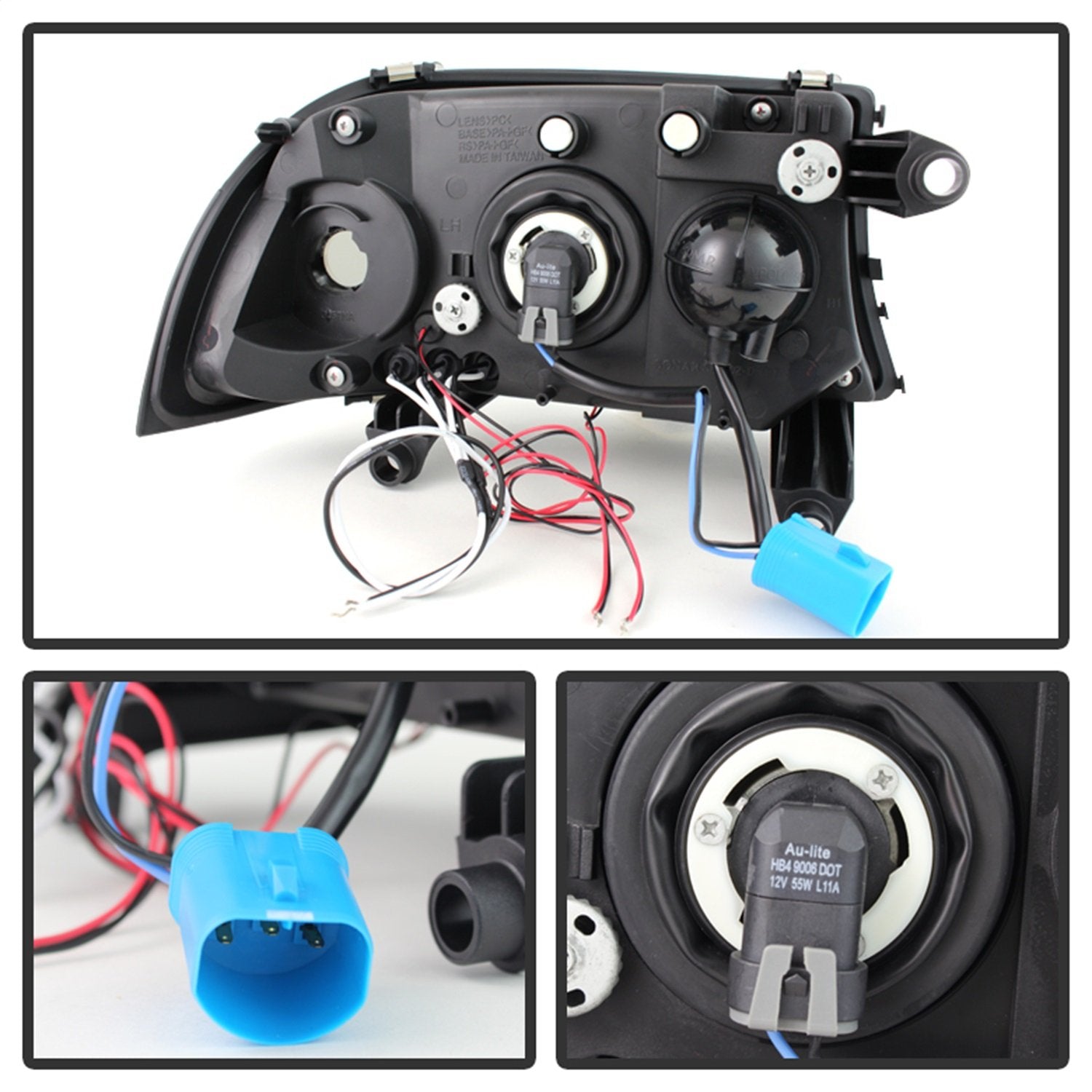 Spyder Auto 5009784 Led Halo Projector Headlights Black/Clear