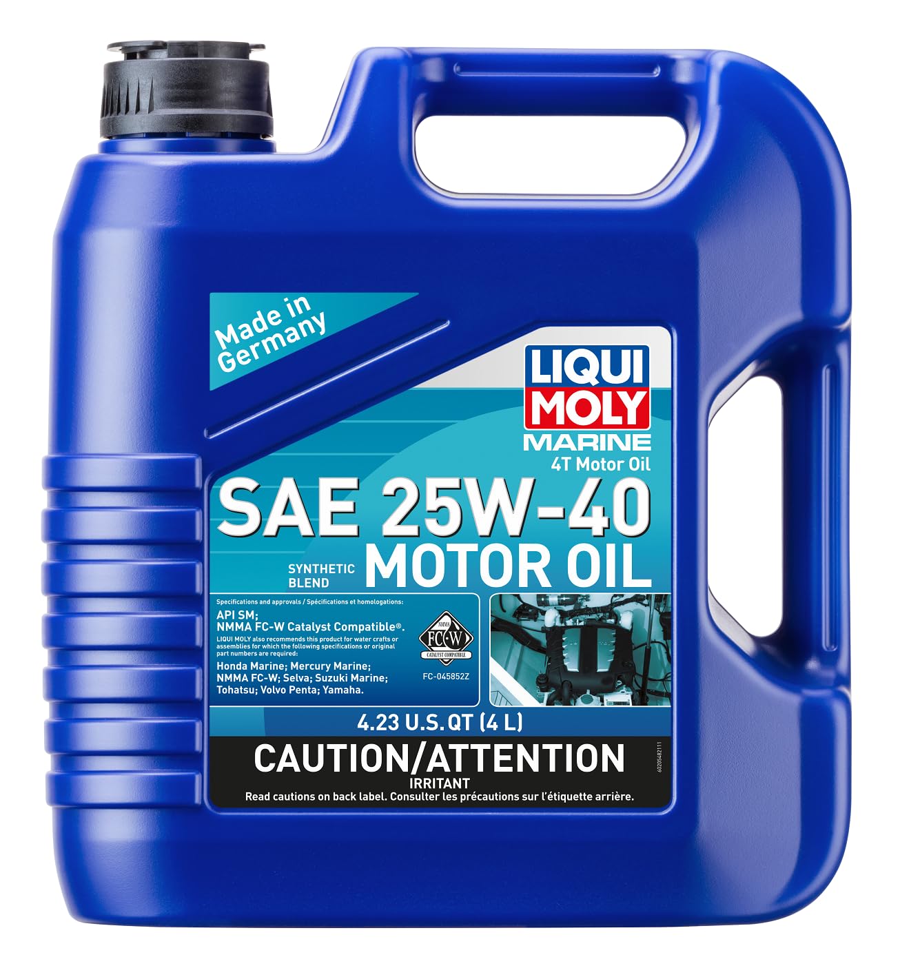 Liqui Moly Marine 4T Motor Oil Sae 25W-40 | 4 L | Motor Oil | Sku: 20548