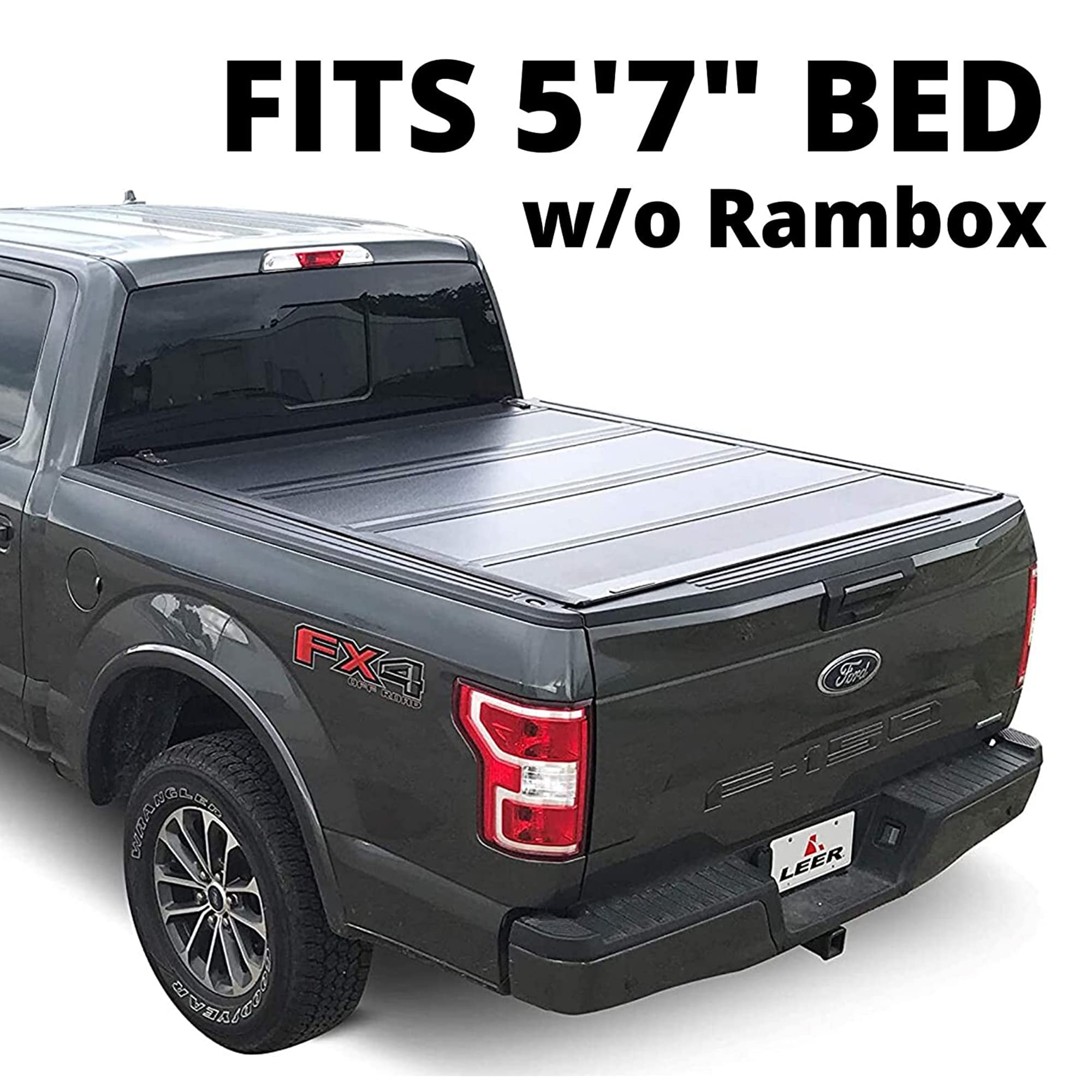 Leer Hf650M Quad-Folding Truck Bed Tonneau Cover, Fits Dodge Ram 1500 Without 60/40 Tailgate, Years 2019-2024, 5'7'' Truck Bed,
