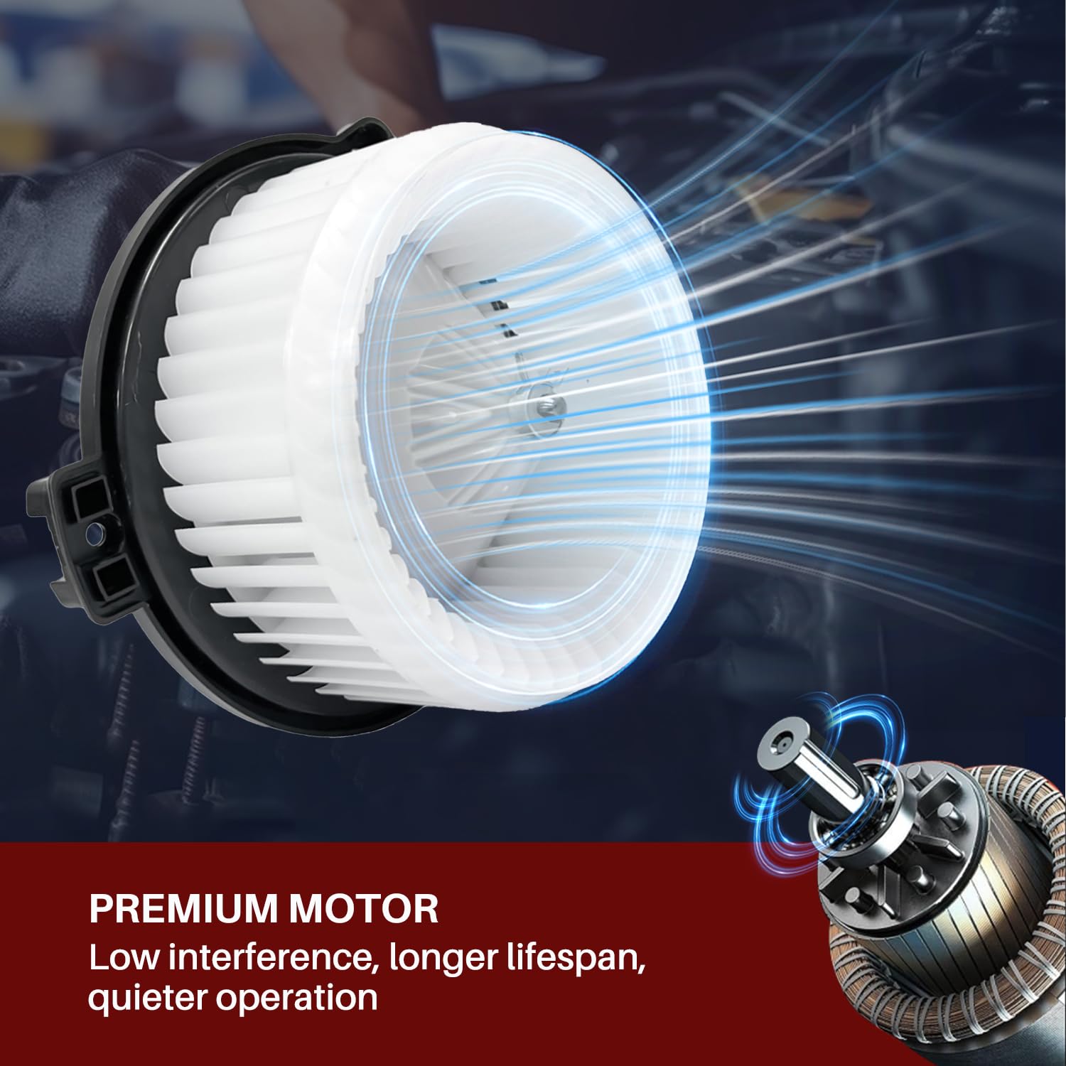 Aspligo 700054 Front Ac Heater Blower Motor Fan Front Fit For Toyota Camry 2002 2003 2004 2005 2006, Sienna 2004 2005 2006 2007