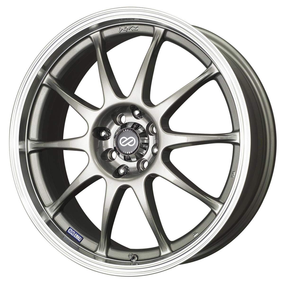 15X6.5 Enkei J10 (Silver W/ Machined Lip) Wheels/Rims 4X100/114.3 (409-565-01Sp)