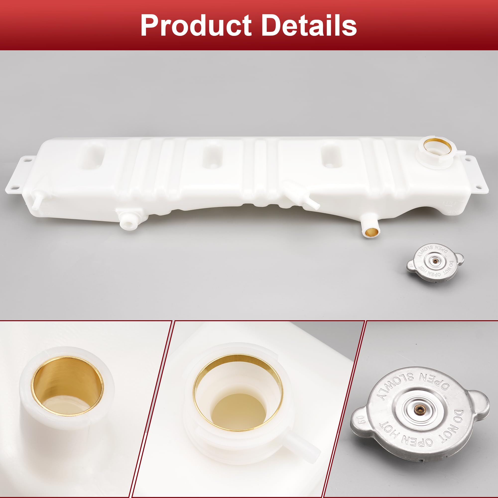 Radiator Overflow Reservoir Bottle Coolant Surge Expansion Tank with Cap for Ford Truck F600 F700 F800 1980-1998 F6HZ-8A080-B F5