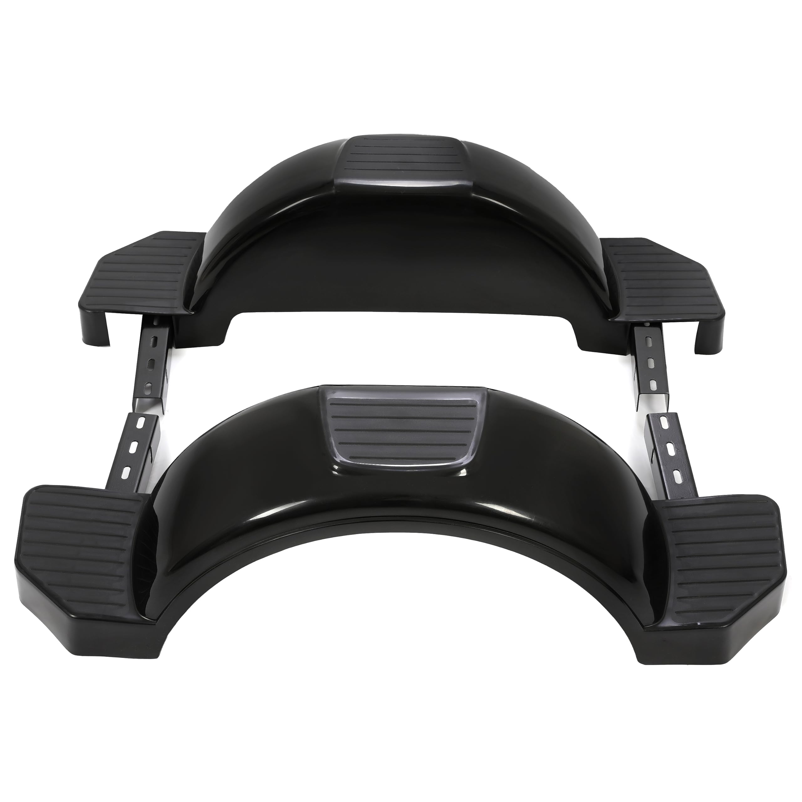 Set of 2 Single Axle Trailer Fenders 13  Wheels Tire Skirt Boat(Black)