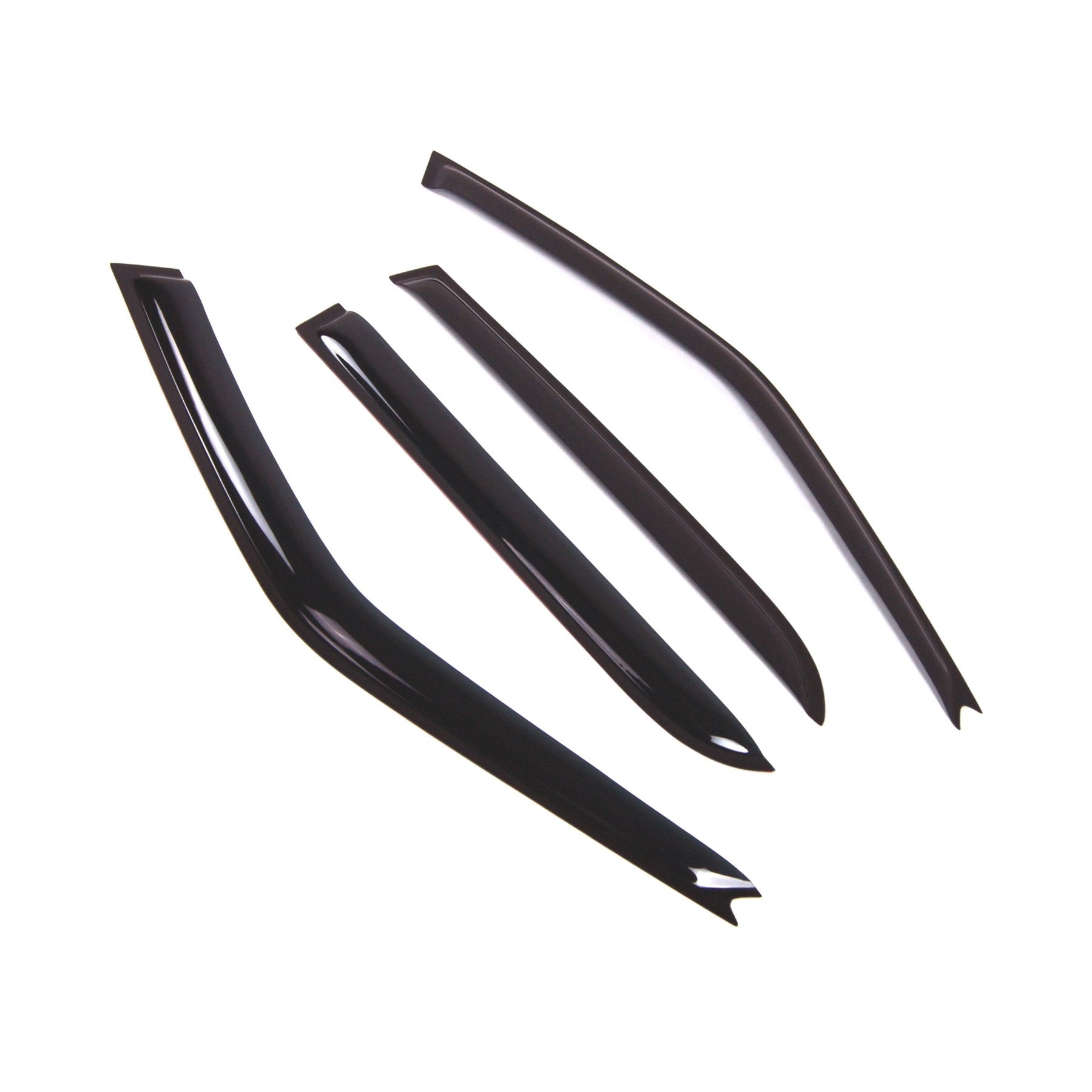 Tuningpros Outside Mount Window Vent Visors Rain Guards Compatible With Honda Civic Sedan 1988-1991 | Side Window Wind Deflector