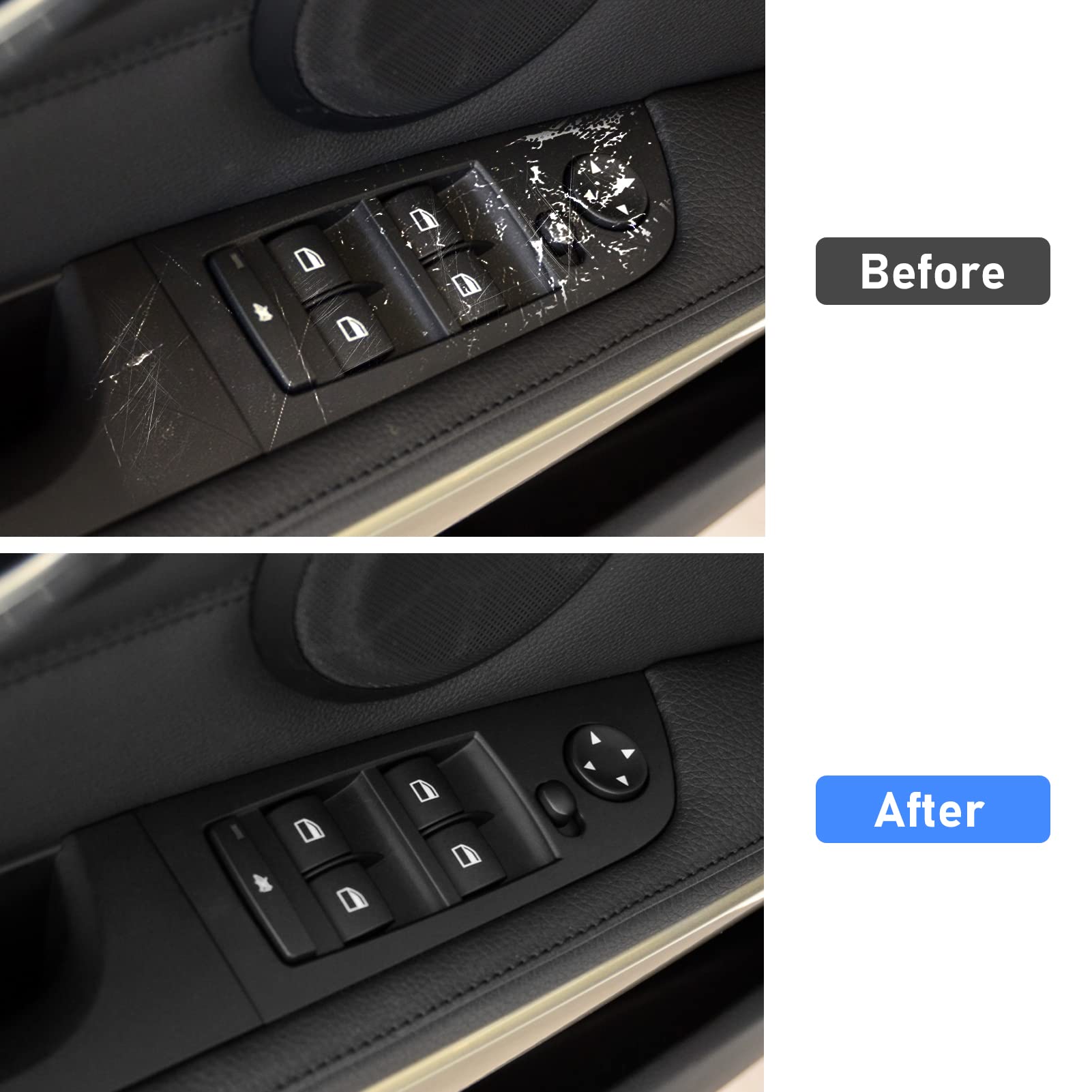 Jaronx Compatible With Bmw 3 Series E90 Lci/E91 Lci Driver Side Door Handle 2008-2011, Window Switch Panel Cover Door Pull Handl