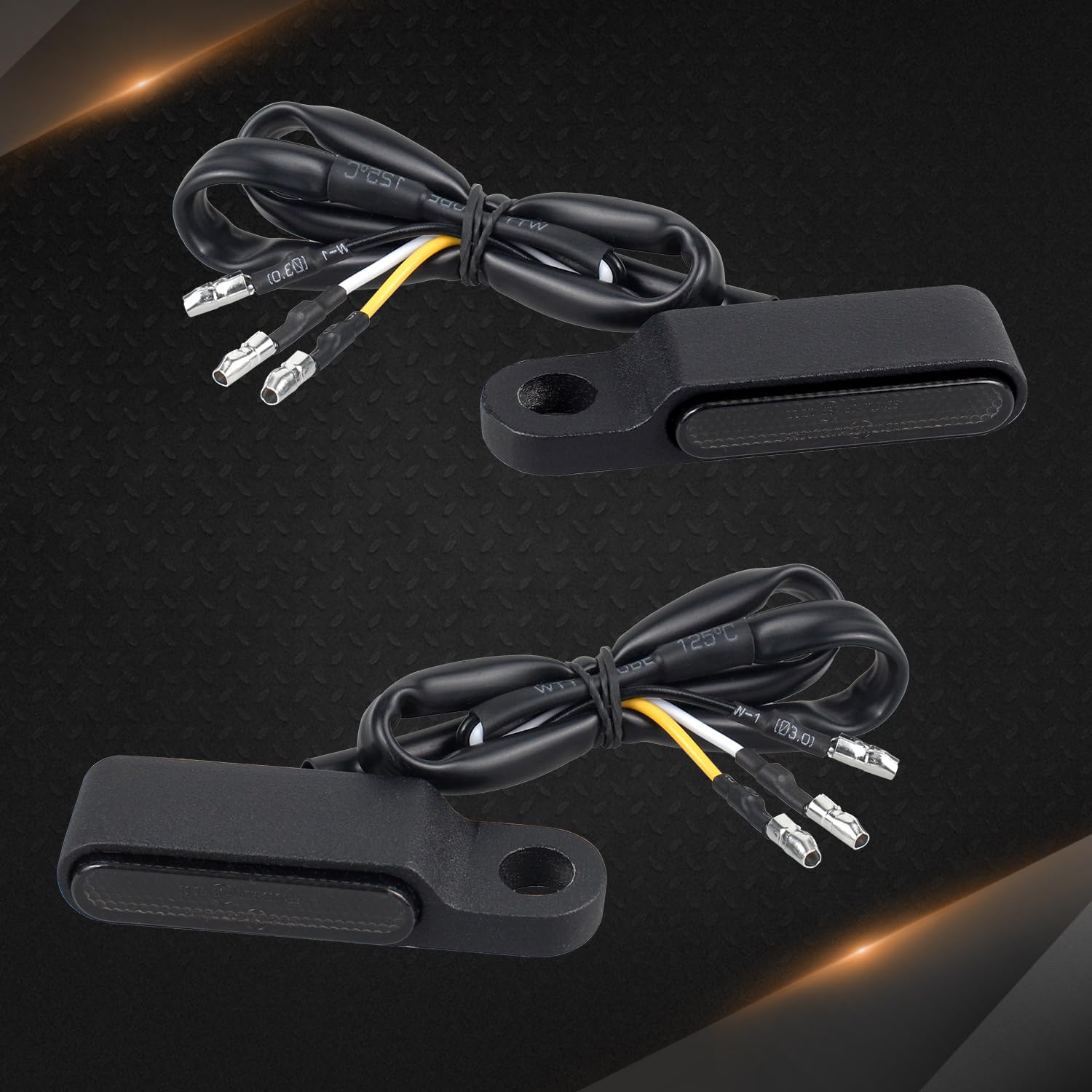 NTHREEAUTO Handlebar LED Turn Signals Mini Motorcycle Blinkers Front Running Light Universal Compatible with Harley Sportster Dy