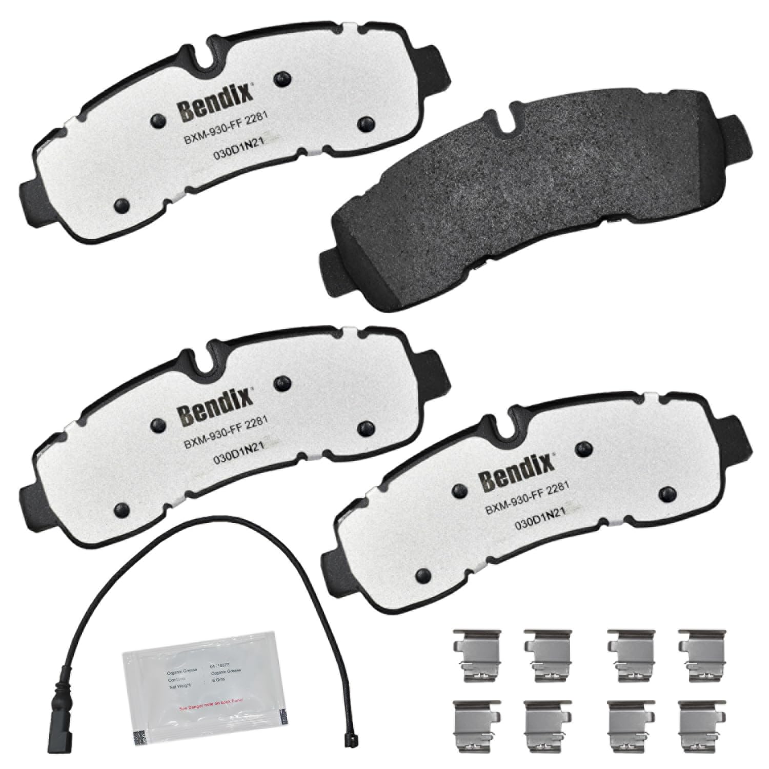 Bendix Fleet Metlok Mkd2281Fm Semi-Metallic Rear Brake Pads For Ford Transit 2020, Transit-250 2020, Transit-350 2021-2020, Tran