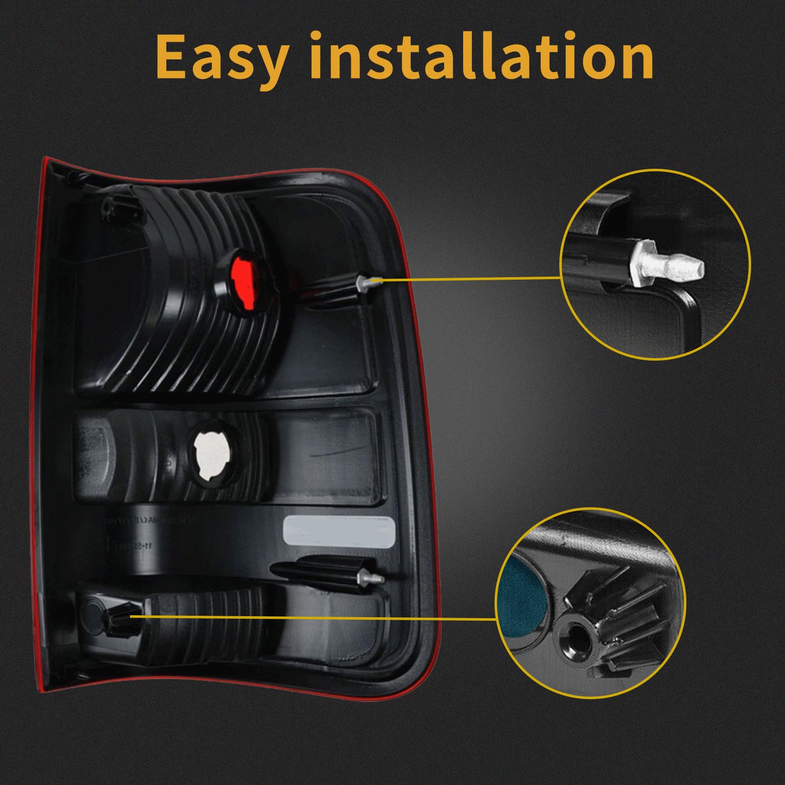 Tail Light Housing Compatible With 2004-2008 Ford F150 F-150 Driver And Passenger Side Rear Brake Lamps