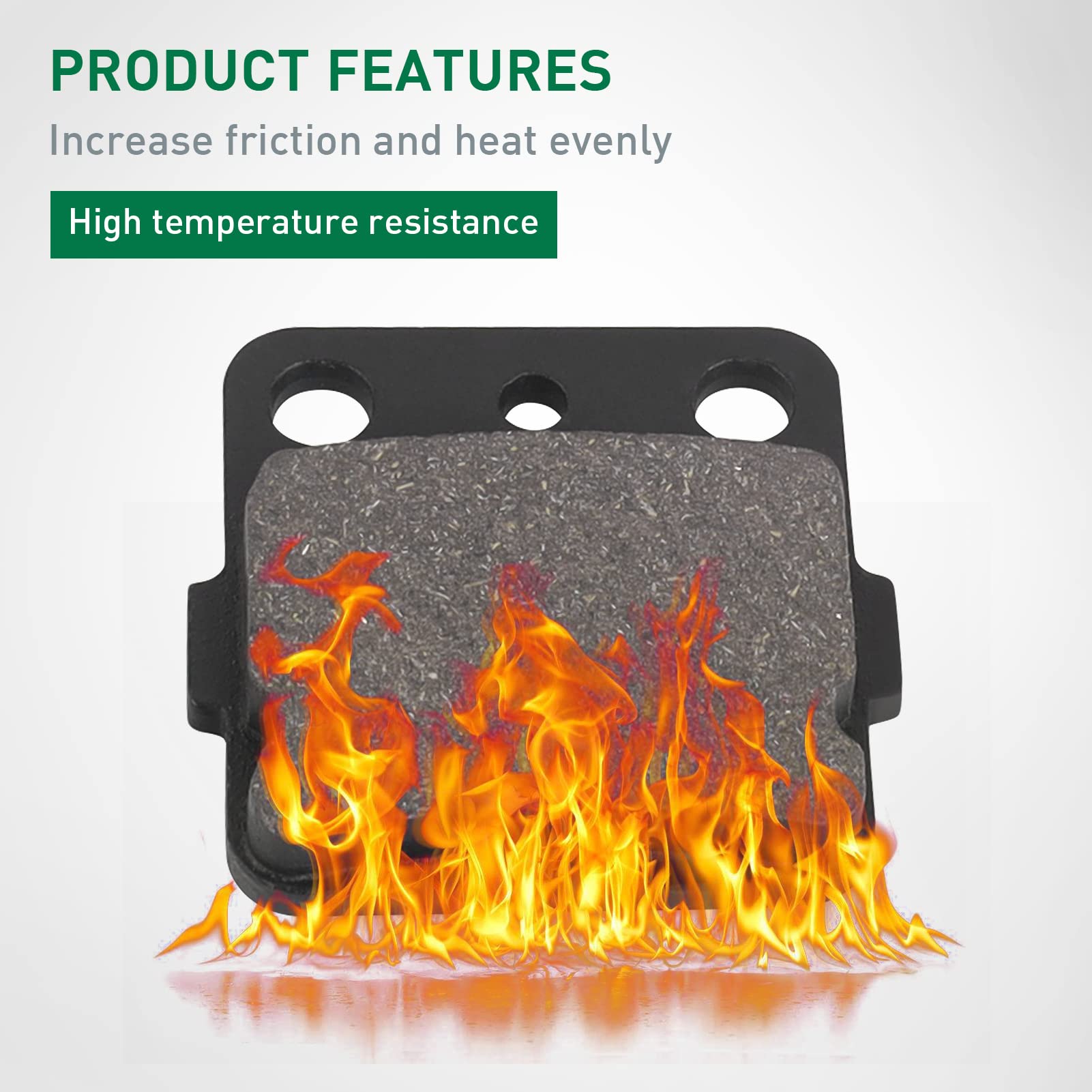 Warrior 350 Front And Rear Carbon Fibre Brake Pads Kits For Yamaha Banshee 350 1990-2006 / Blaster 200 2003-2006/ Wolverine 350 1995-2005/ Warrior 350 1989-2004/ Raptor 125 Yfm125 2011