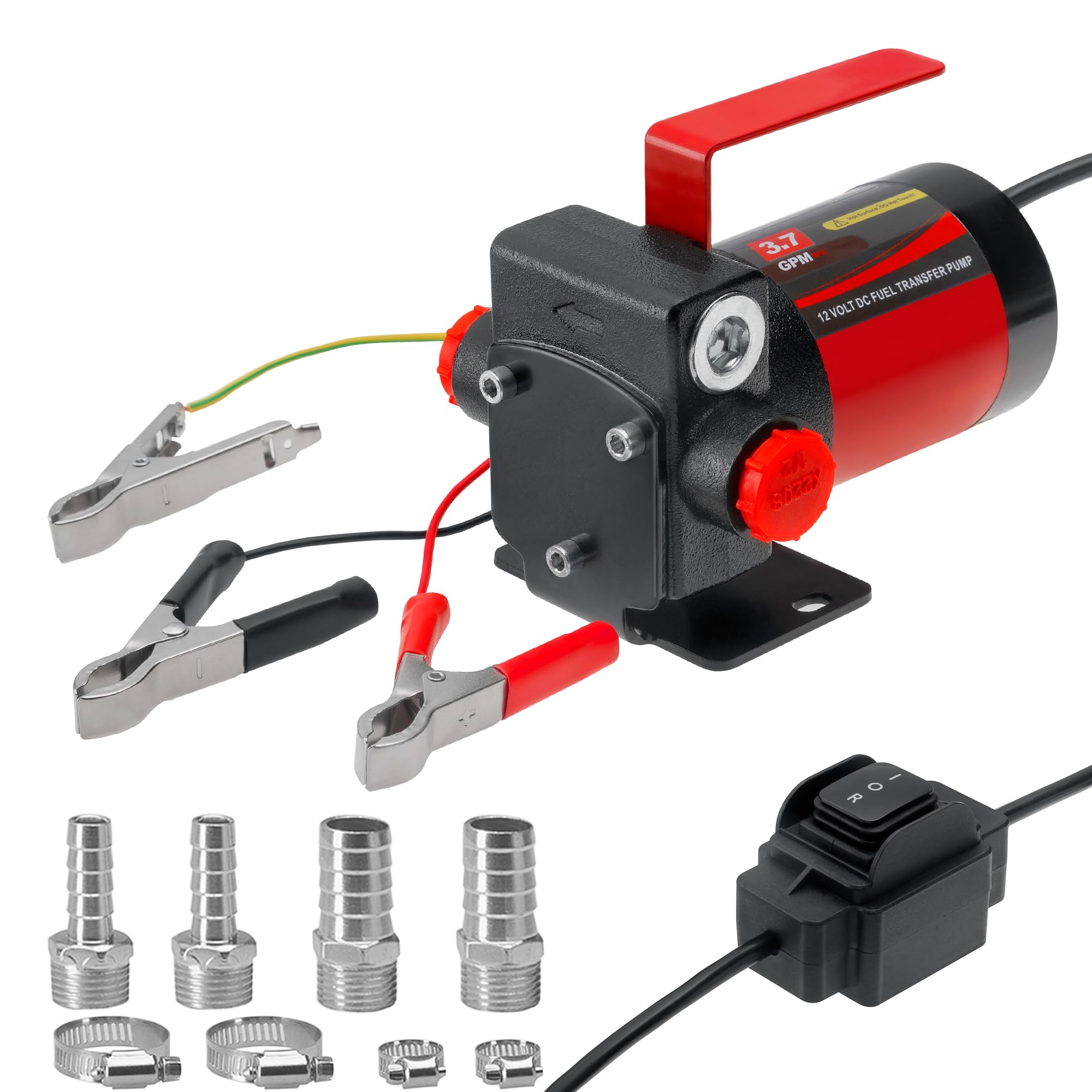 12V Dc Gasoline Fuel Pump, Self-Priming Fuel Transfer Pump, Reversible Pumping, Overheat Protection, Explosion-Proof, Suitable F