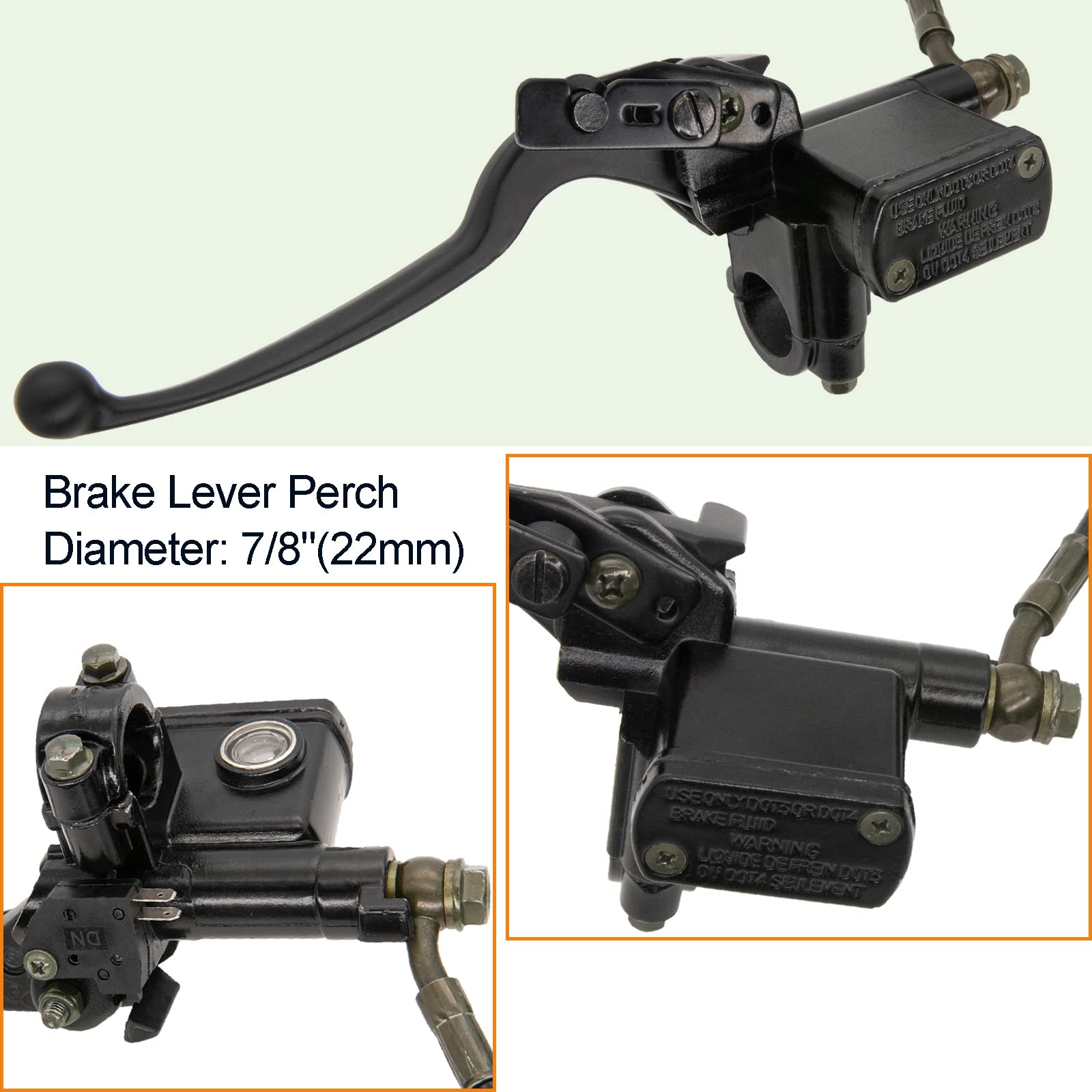 Rear Brake Master Cylinder Caliper Assembly For Atv Quad 50Cc 70Cc 90Cc 110Cc 125Cc Taotao Sunl Buyang Roketa Nst Doodlebug Rear