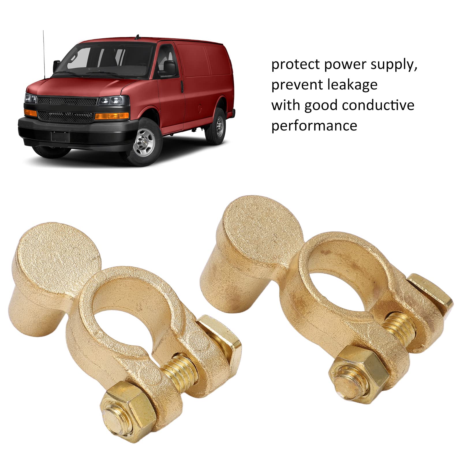 Auto Car Battery Terminal 1 Pair Sae To Jis Car Battery Terminal Connector Positive Negative Top Post Terminal For Auto, Battery Cable Terminal Clamp Set For Car Truck Van Rv Boat