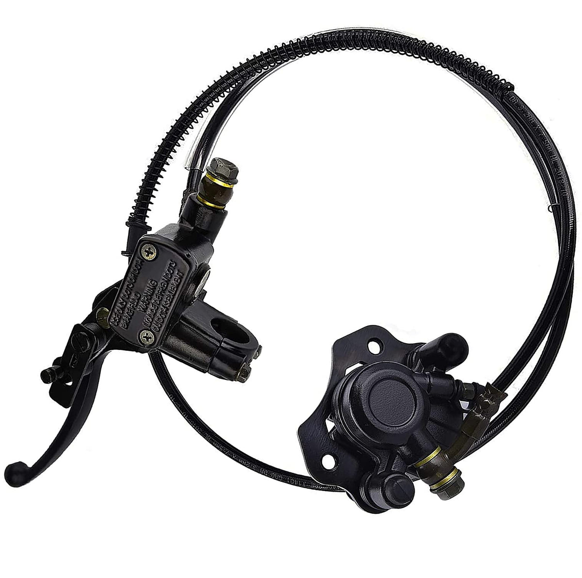 Rear Brake Master Cylinder Caliper Assembly For Atv Quad 50Cc 70Cc 90Cc 110Cc 125Cc Taotao Sunl Buyang Roketa Nst Doodlebug Rear Hand Hydraulic Disc Brake Master Cylinder Caliper