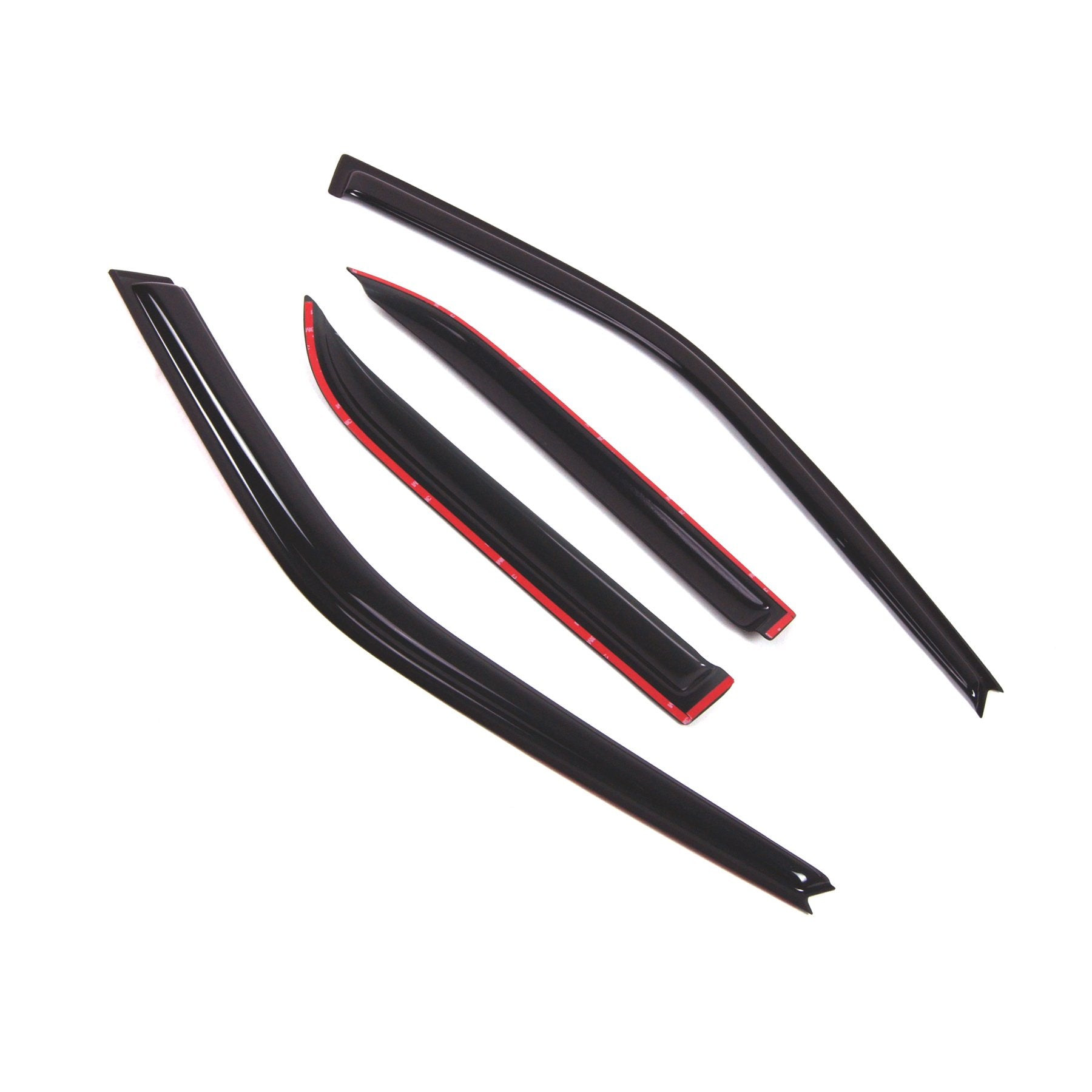 Tuningpros Outside Mount Window Vent Visors Rain Guards Compatible With Toyota Corolla Sedan 1988-1992 | Side Window Wind Deflec