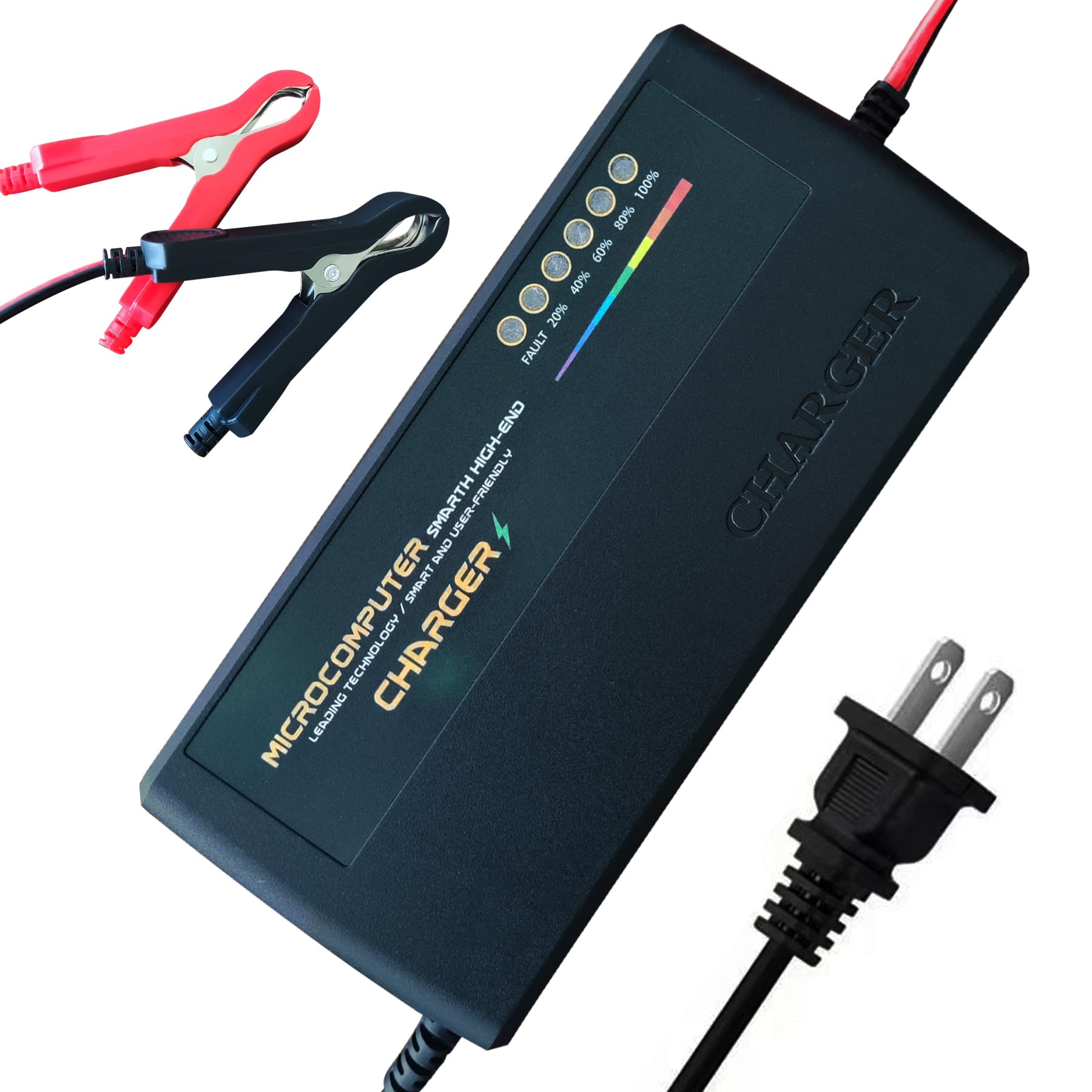 48V Lithium Battery Charger, 58.4V 5A LiFePO4 Battery Charger for Lithium Iron Phosphate Battery, Trickle Charger, Battery Maint