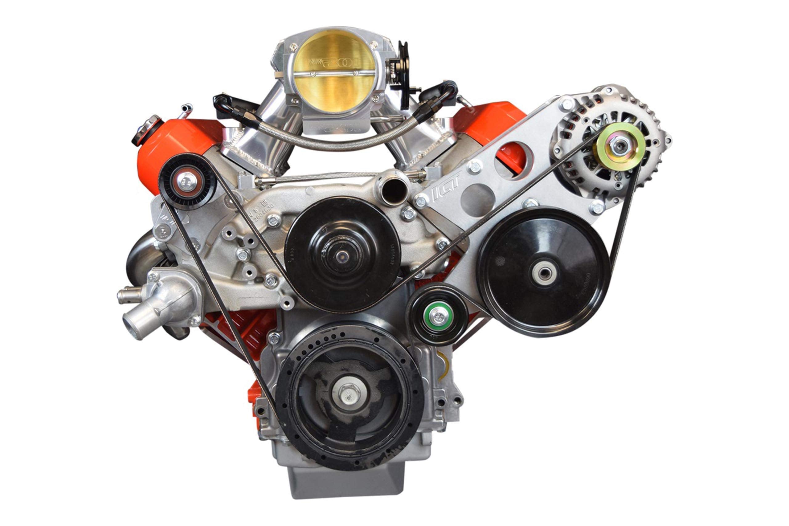 ICT Billet Manual Belt Tensioner with Pulley Compatible with Corvette CTS-V G8 CTSV Z06 LS7 Aluminum LS1 LS2 LS3 LS6 Made in The