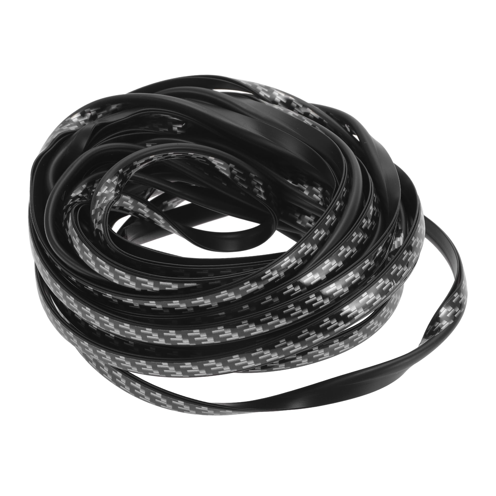 INFINAUTO Universal Car Door Edge Guards, Exterior 26.25ft U-Shaped Door Scratch Protection Guard PVC Chrome Black Carbon Fiber 