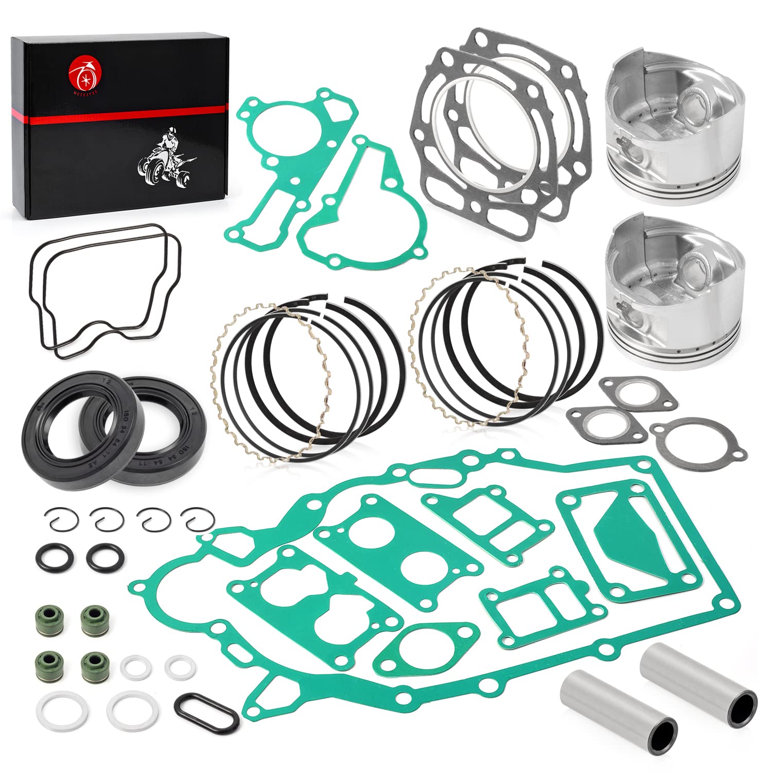 Engine Top End Rebuild Kit STD Piston and Ring Gasket Seal For Kawasaki Mule 2500 2510 2520 3000 3010 3020 4000 4010 4010 Trans 