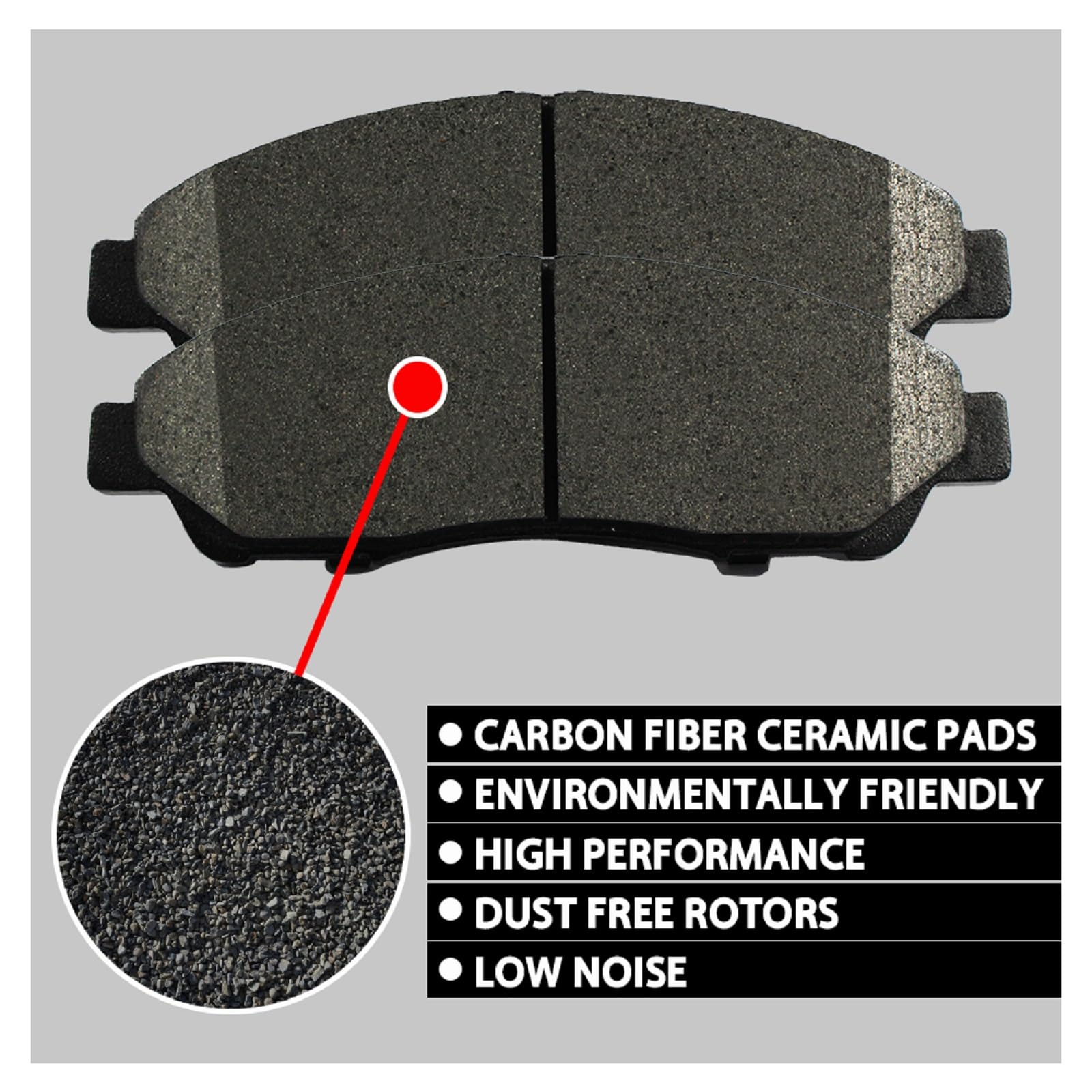 Sipautec-8Pcs Front Rear Ceramic Brake Pads Compatible With 2016 2017 2018 2019 2020 2021 Honda Hr-V All Trims