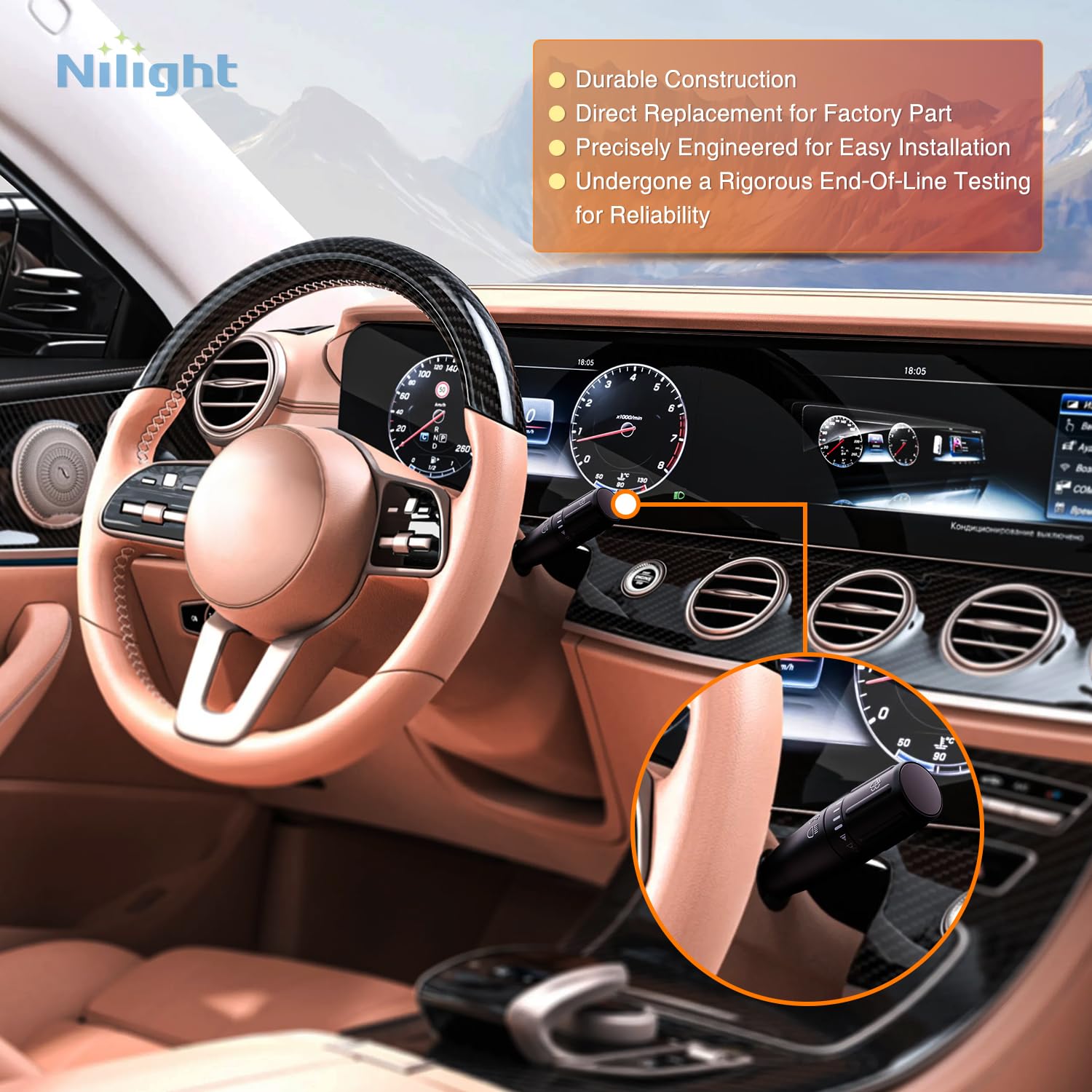 Nilight Turn Signal Switch Compatible with Ford 2011 2012 2013 F150 F-250 F-350 F-450 F-550 Super Duty Multi-Function Windshield