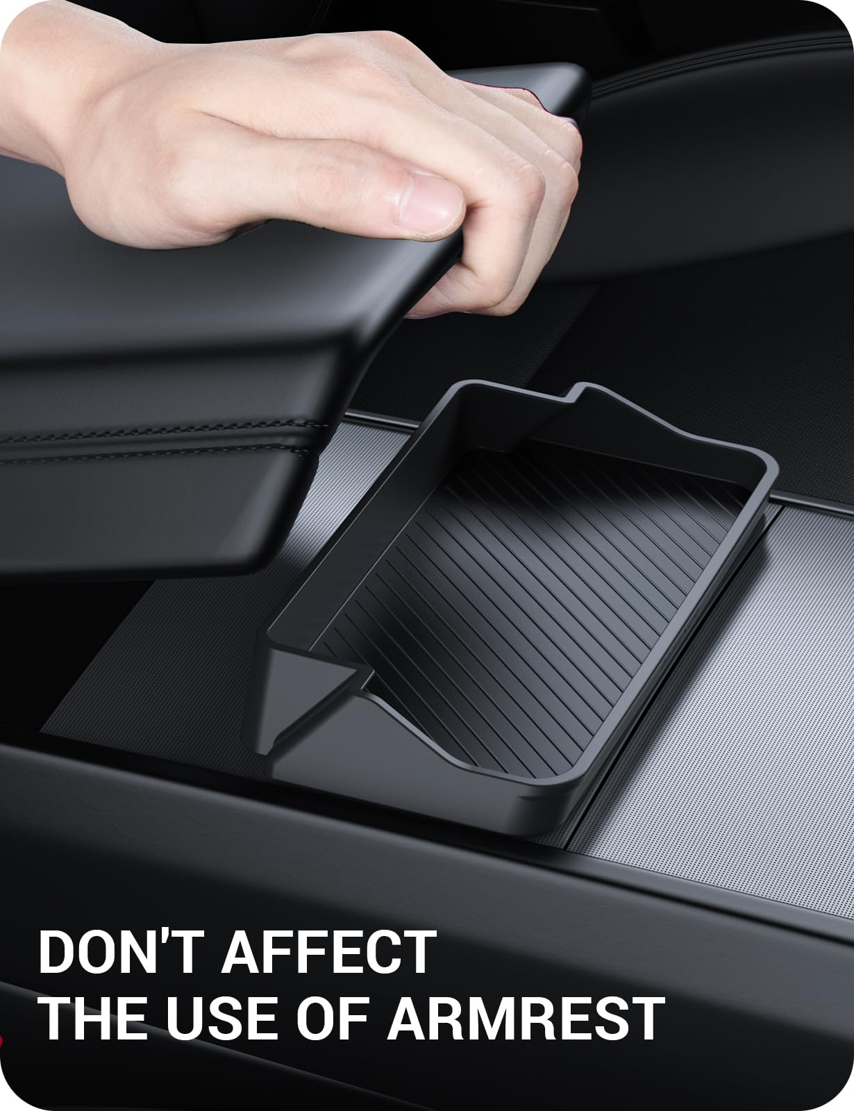 BASENOR Center Console Sunglasses Holder for 2024 2025 Tesla Model 3 Highland Model Y 2025 Refresh (Juniper), Armrest Key Card P