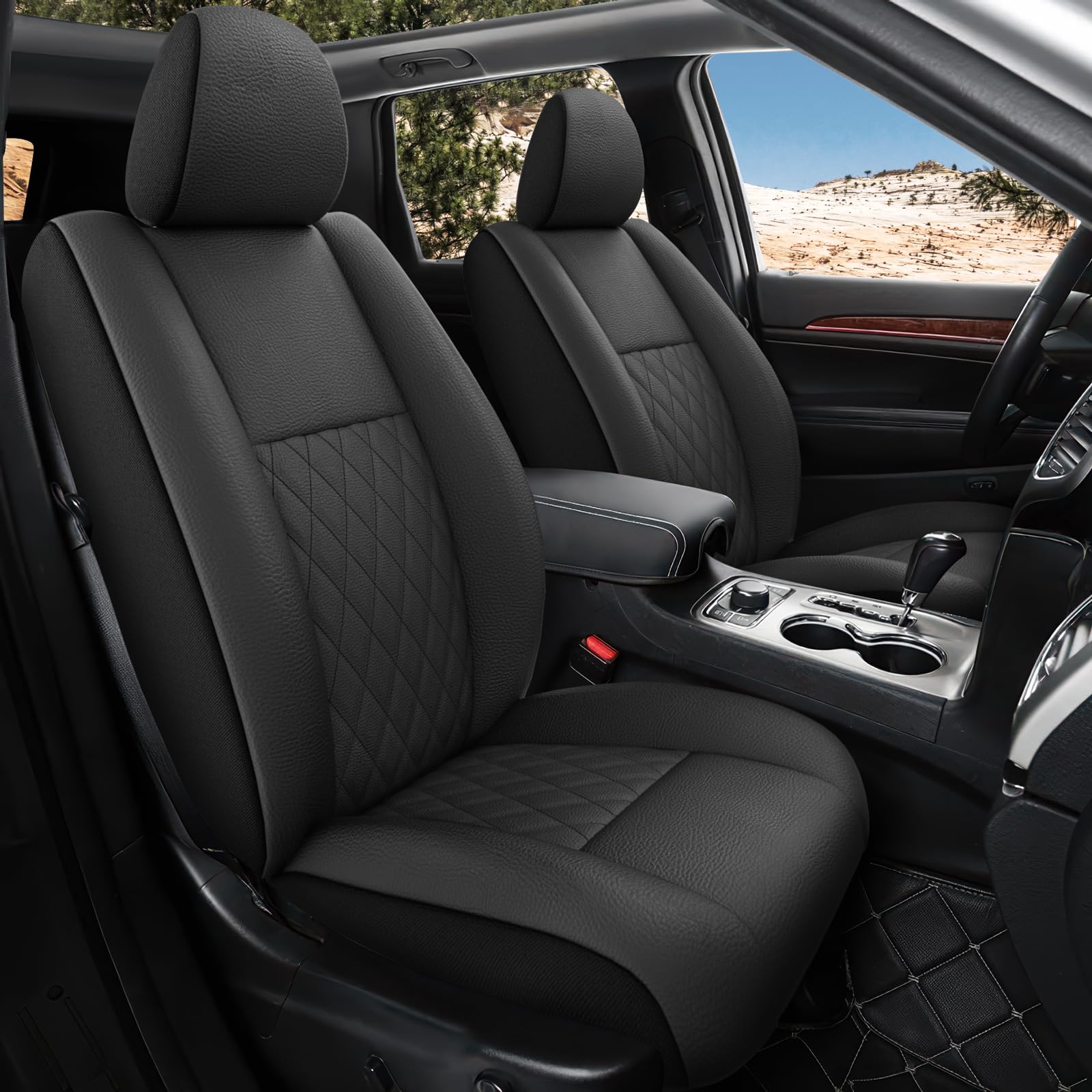 Giant Panda Full Set Faux Leather Seat Covers Custom Fit For Jeep Grand Cherokee Wk2 2011-2021 Laredo Limited Overland Altitude