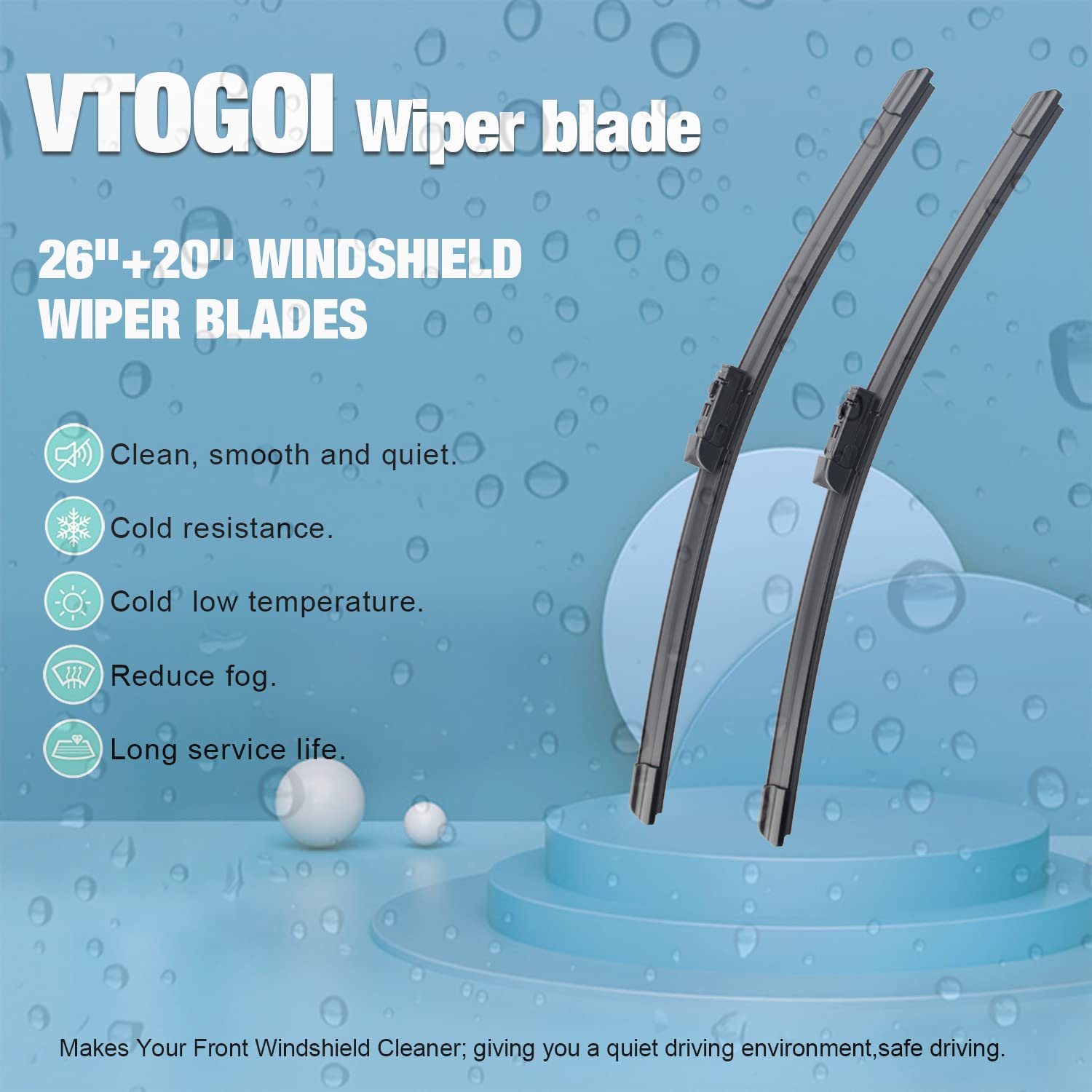 Vtogoi Wiper Blades With Rear Wiper Blades Set For 2018-2023 Bmw X3,Automotive Replacement Windshield Wiper Blades, That Meet Oe