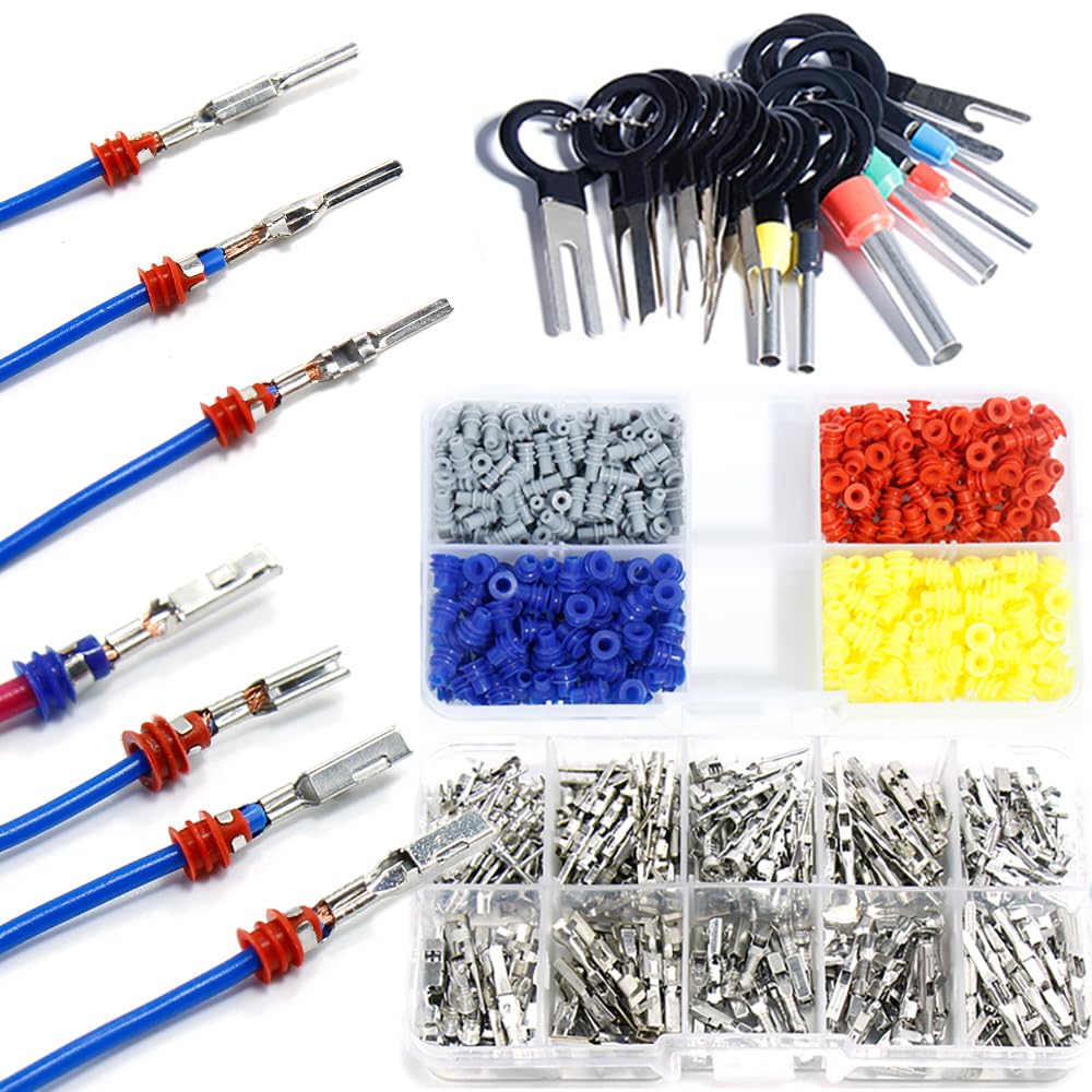 Shengbowi Connector Pins Crimped Terminal Automotive Car Kit Electrical 1/1.5/1.8/2.2/2.8/3.5Mm Motorcycle Atv Wire Removal Non-