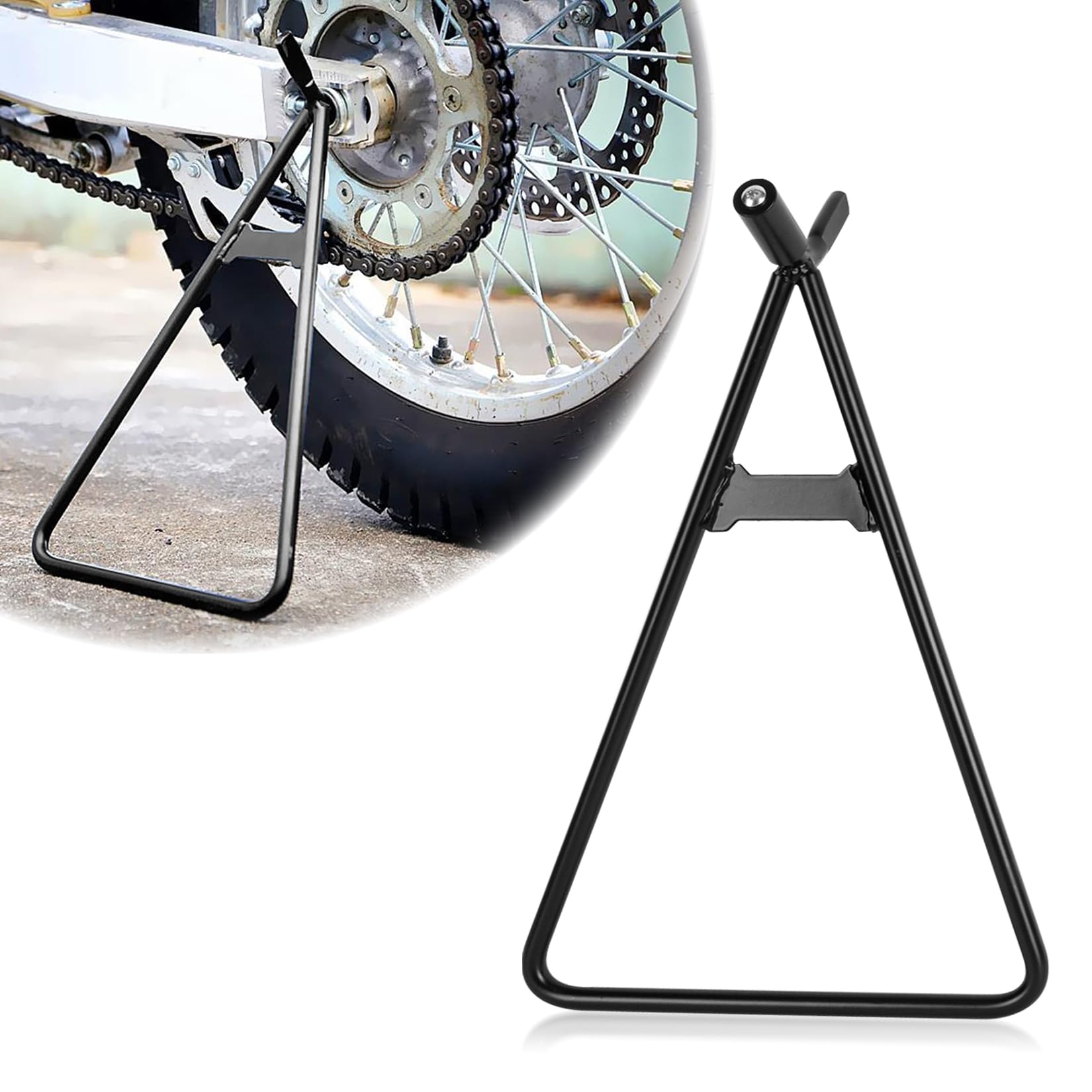 Triangle Stand 80-500Cc, Psler A Stand Motorcycle Triangle Stand For Dirt Bike, Supermoto, Motocross, Enduro, Black