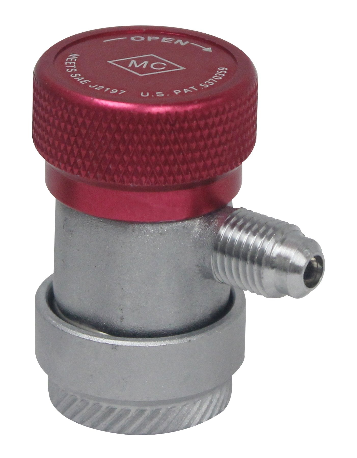 Mastercool (82834-E R134a 1/4 FL-M x 16mm High-Side Manual Quick Coupler, Red