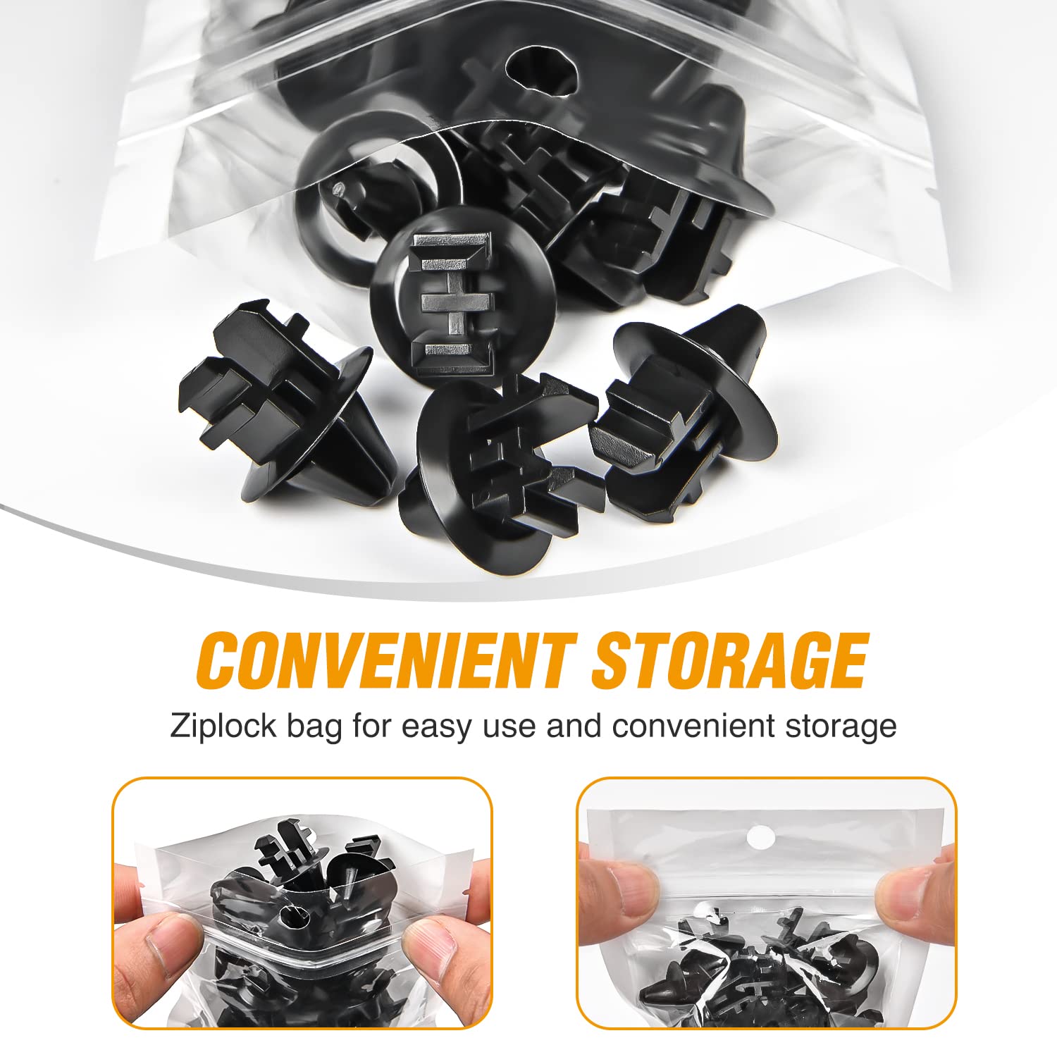 Gooacc 25Pcs Radiator Shroud Grille Retainer Clips Compatible With Ford Expedition, F-150, F-250 F-350 F-450 F-550 Super Duty, L