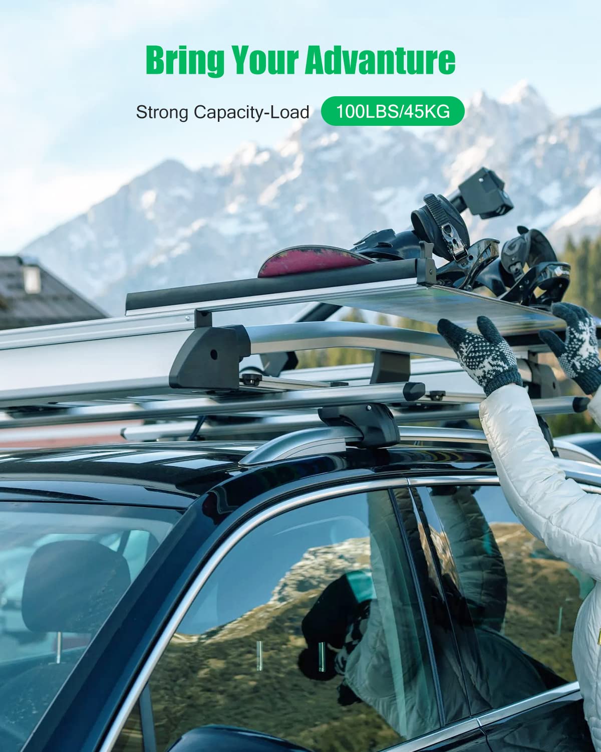 Scitoo Fit For 2013 2014 2015 2016 2017 2018 For Toyota Rav4 Sport Utility Aluminum Alloy Roof Top Cross Bar Set Roof Rack Rail