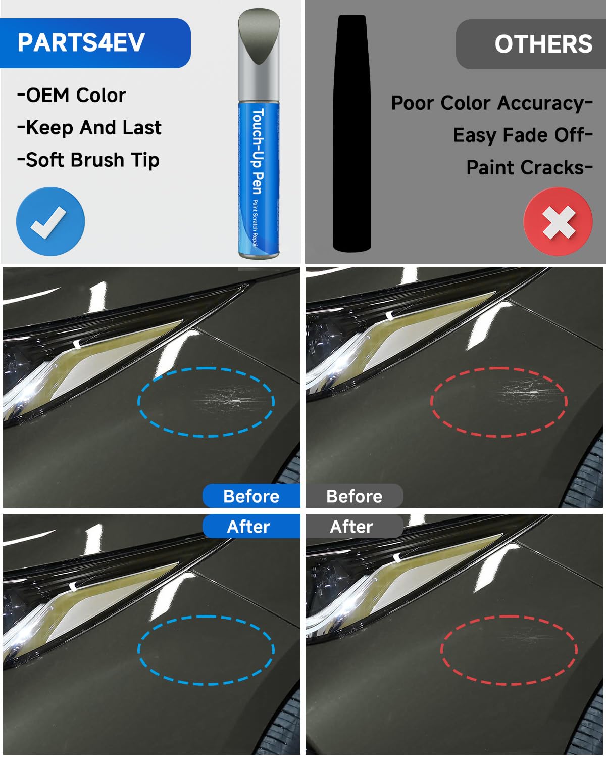 Touch Up Paint Compatible with Toyota Exact Match Touch Up Paint Car Scratch Repair (Cypress Pearl (6T7))
