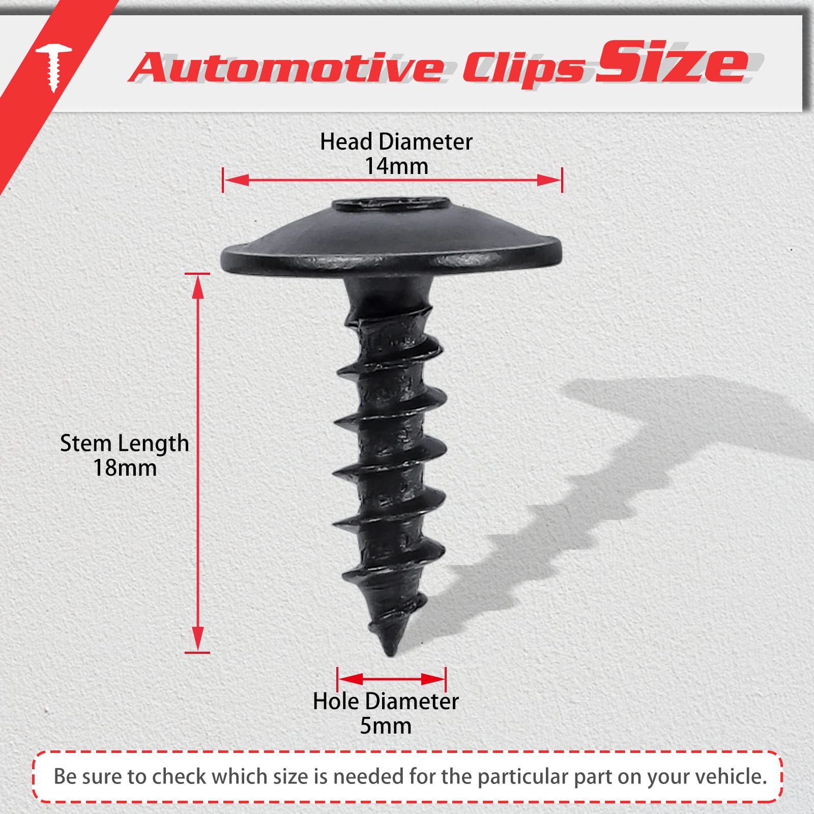 OTUAYAUTO Fender Liner Splash Shield Guard Bumper Cover Self Tapping T25 Screw - Replacement for Audi A3 A5 Q5 R8, Volkswagen Pa