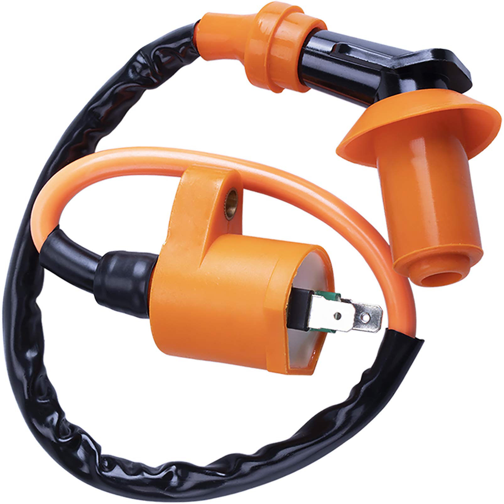 CNCMOTOK Racing GY6 Ignition Coil & Voltage Regulator Kit for 50cc-150cc ATV, Go Kart, Scooter - Black, Medium Size