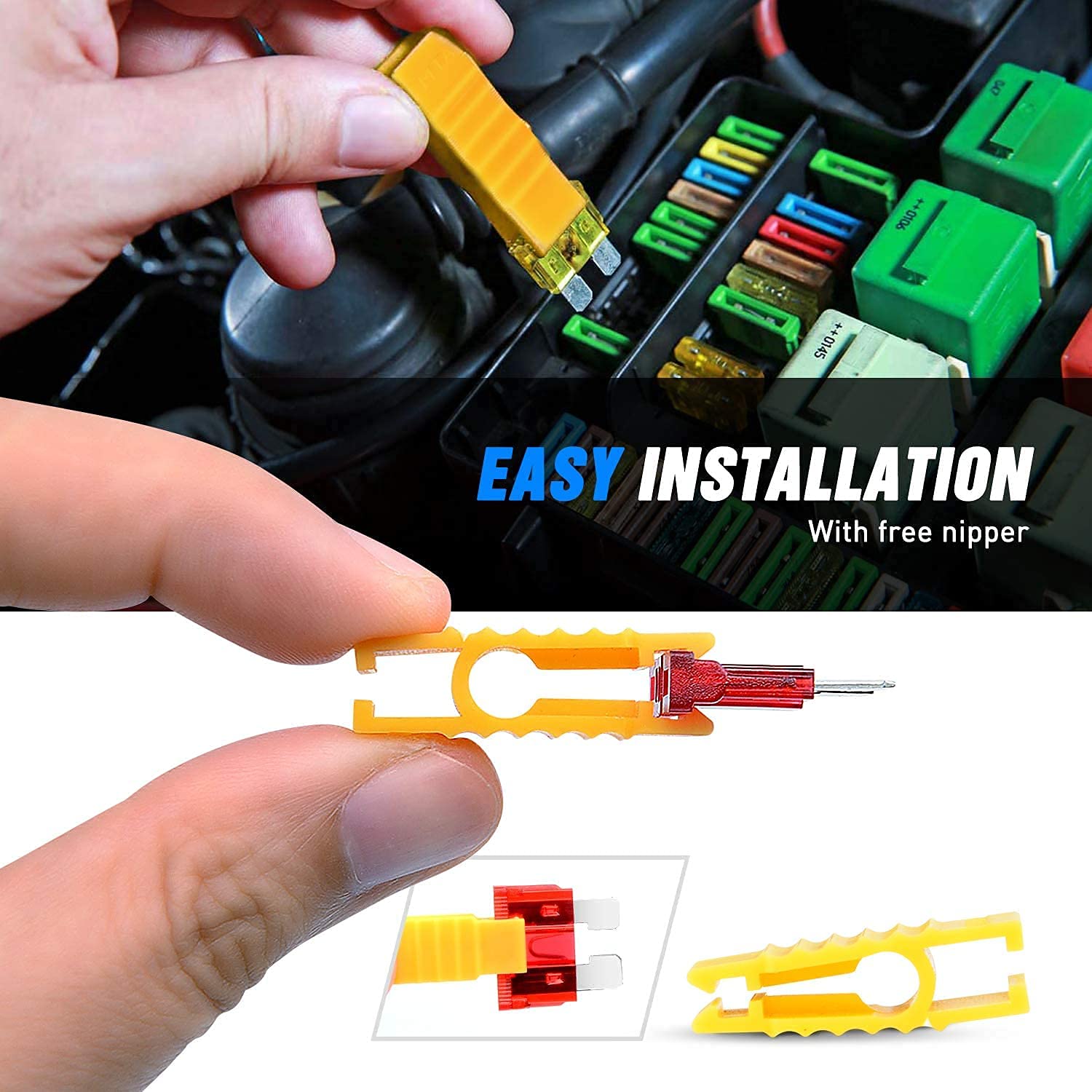 20Pcs 15A Mini Blade Fuse And 1 Fuse Puller Atc/Ato 32V 15Amp Fast Blow For Automotive Car Truck Suv
