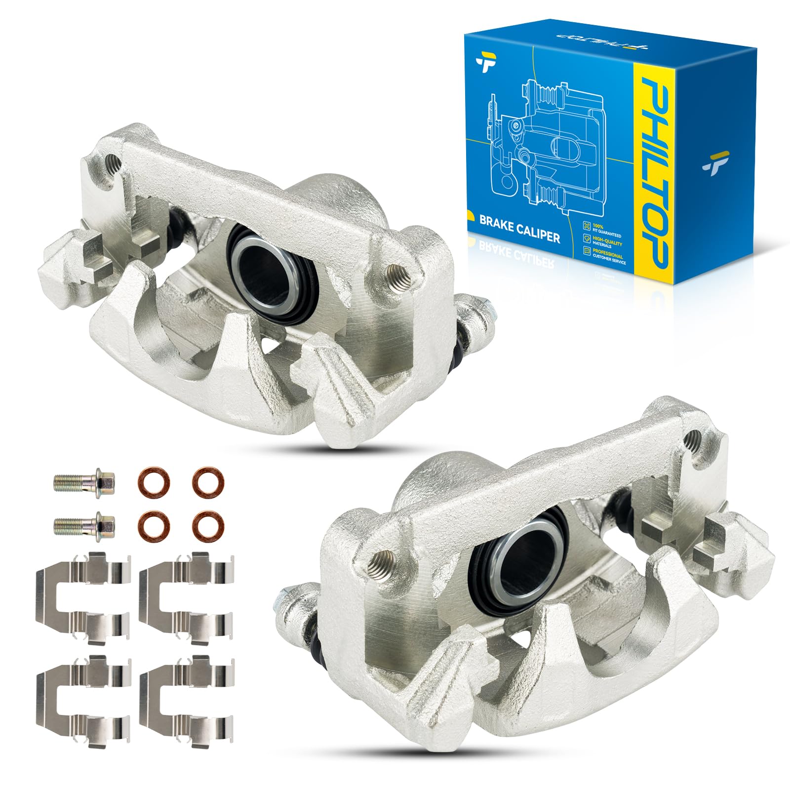 Philtop 19-B2696 19-B2697 Rear Disc Brake Caliper Assembly Fit For 2002-2006 Toyota Camry, 2005-2007 Toyota Avalon, 2004-2008 To