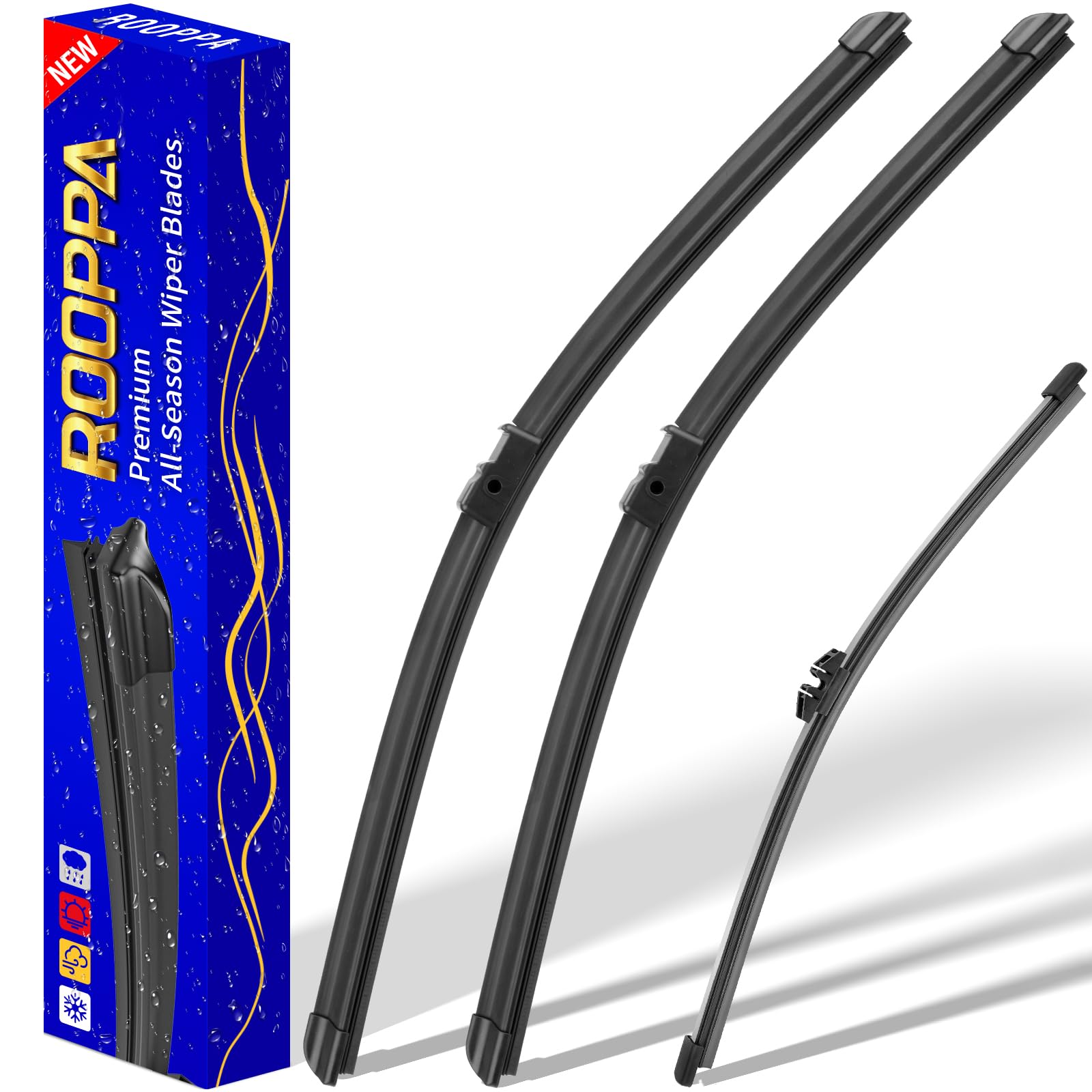 3 Wipers Replacement For 2011-2017 Bmw X3, Windshield Wiper Blades Original Equipment Replacement - 26/20/13 (Set Of 3)