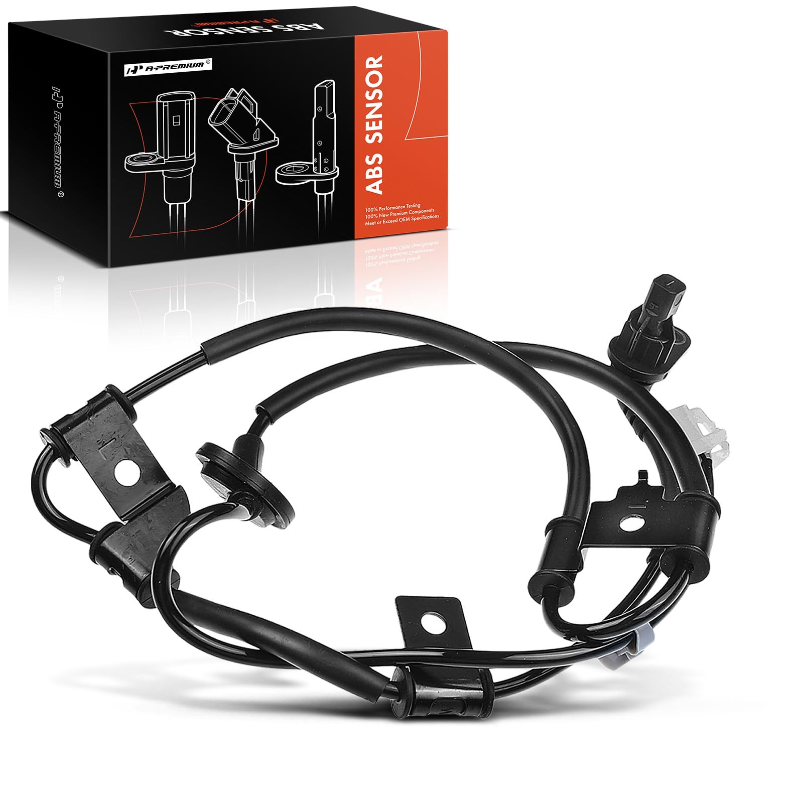 A-Premium ABS Wheel Speed Sensor Compatible with Hyundai & Kia Models - for Sportage 2005-2010, Tucson 2005-2009, Sport Utility - Rear Left Driver Side, Replace# 95680-2E400, 956802E400