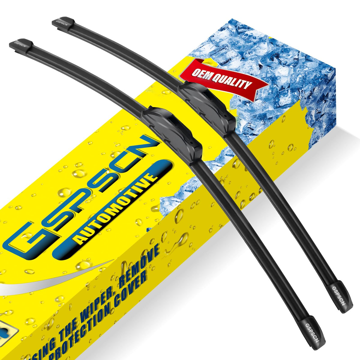 GSPSCN OEM QUALITY 22''+22'' Premium Original Replacement Windshield Wiper Blades,Quiet and Durable Stable High Performance All-