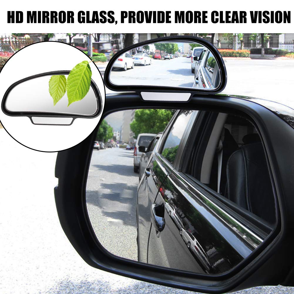 Car Blind Spot Mirrors(5.12 * 2.75in), Universal Automotive Auxiliary Mirror for Cars Adjustable AngleRearview Car SUV Mirrors S