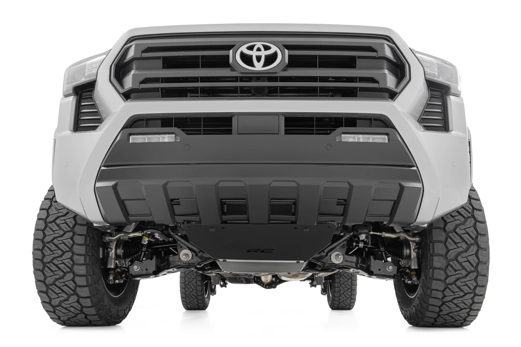 Rough Country Front Skid Plate Kit for Toyota Tacoma 4WD (2024) - Front & Mid-Frame Protection, Easy Bolt-on Install