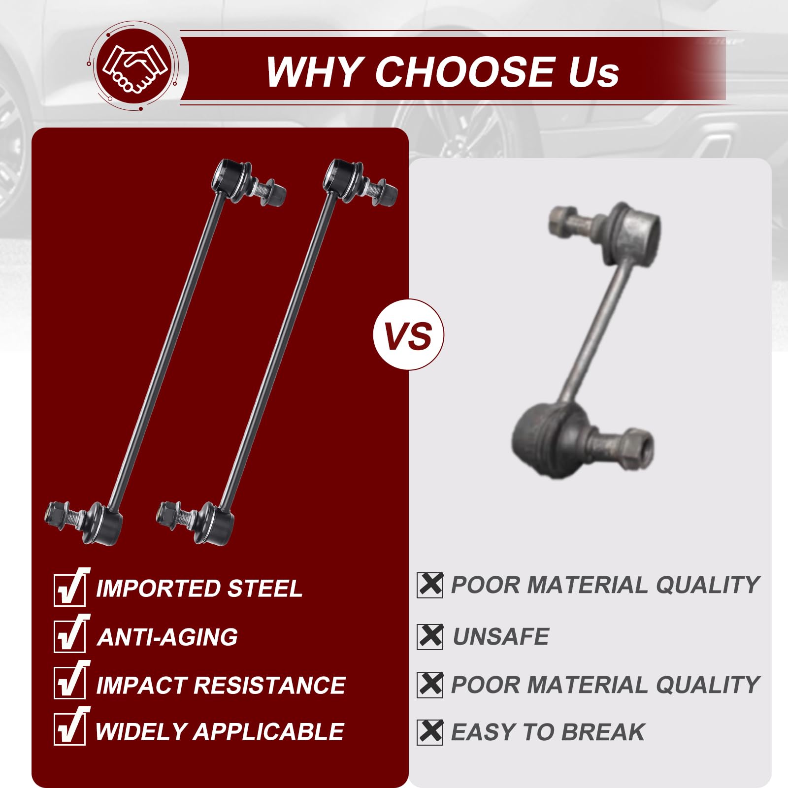 K750297 Sway Bar Links - Front Stabilizer Sway Bar Link Suspension Kit Compatible With Acura Rdx 2007-2012 Honda Cr-V 2007-2016