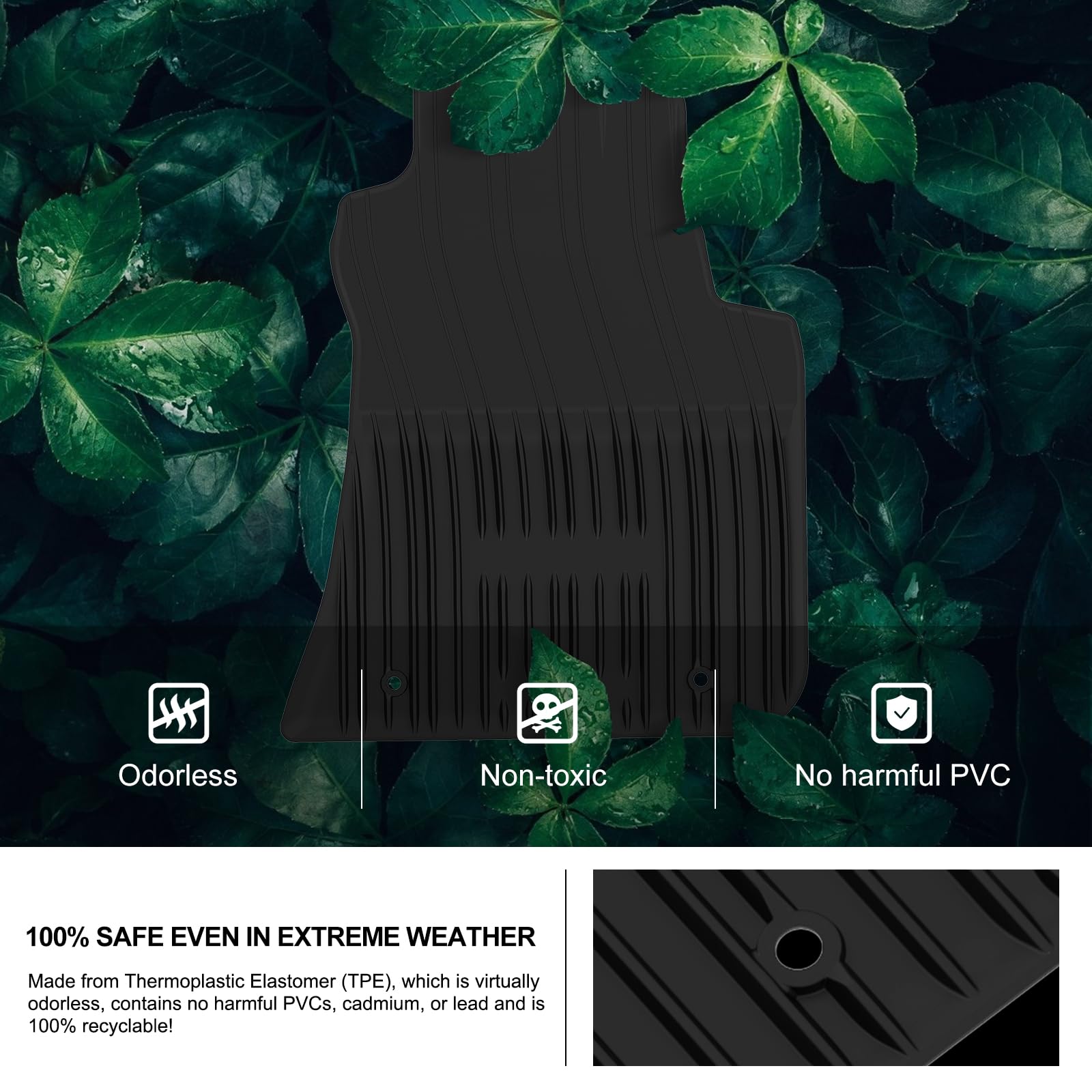 Kiwi Master Floor Mats For 2011-2023 Dodge Challenger Rwd Oem Replacement 82212545 All Weather Slush Liners Front And Rear 2 Row