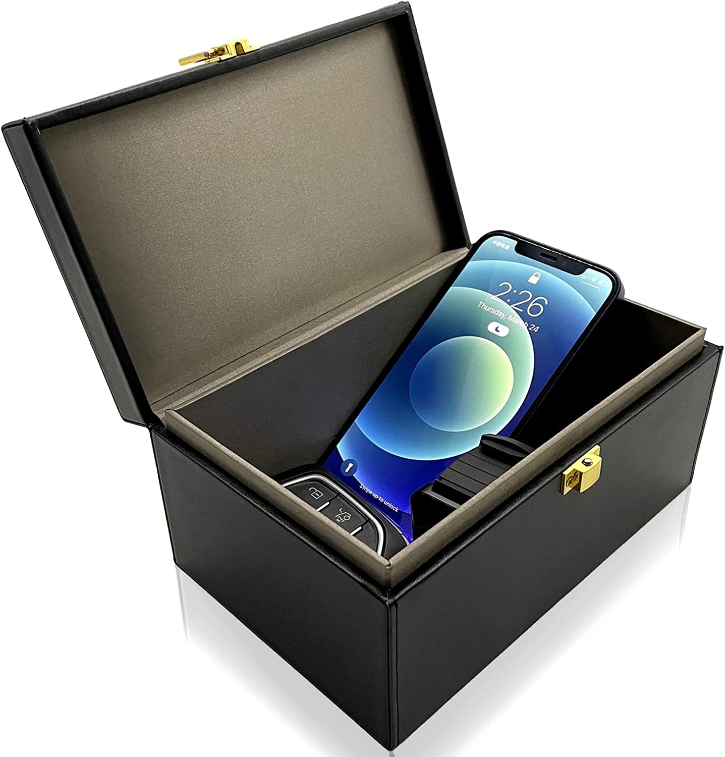 Briidea Faraday Key Fob Protector, Rfid Signal Blocking Shielding Box For Car Key (L)