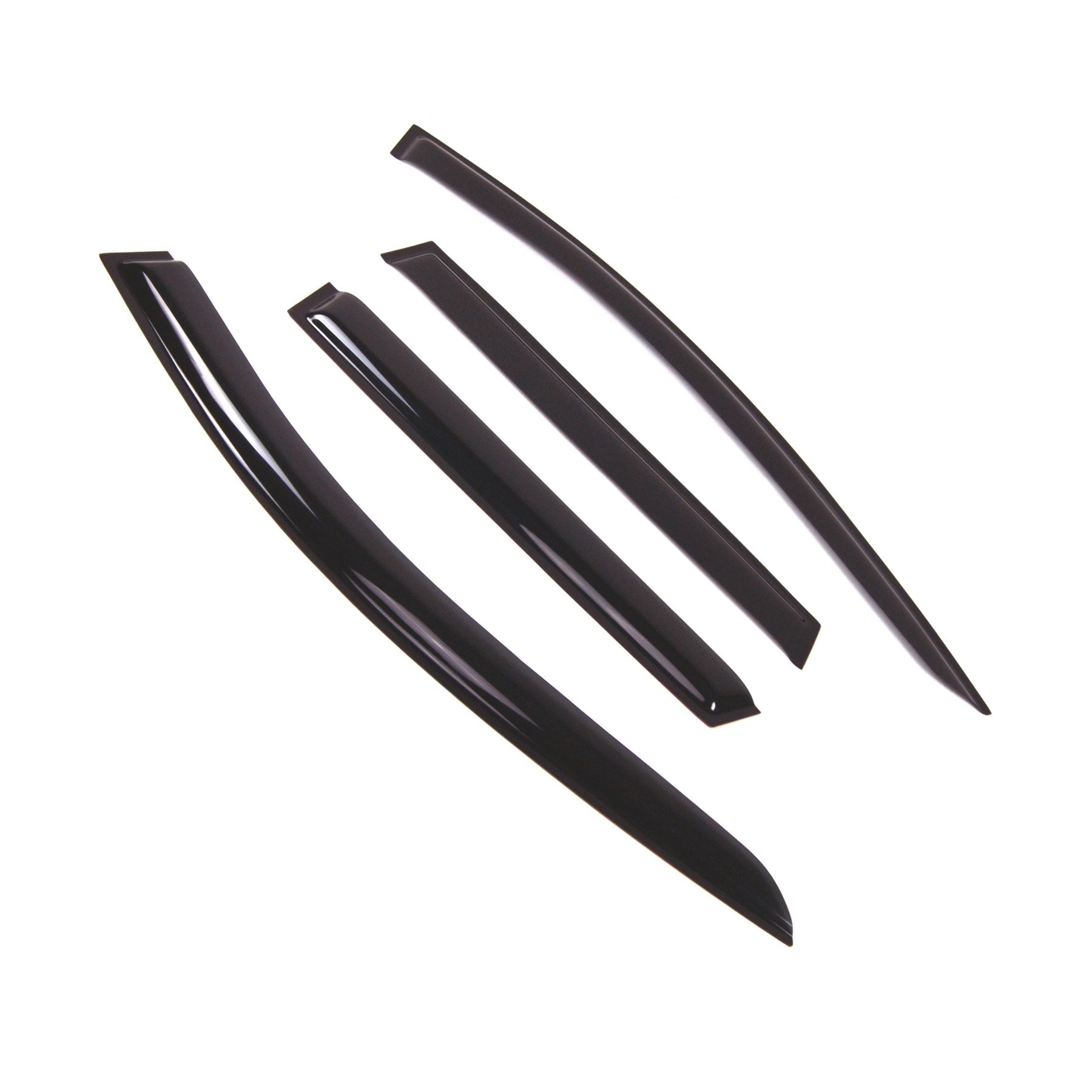 Tuningpros Wd2-753 Dark Smoke 4 Pcs Set Window Visor (Outside Mount) Deflector Rain Guard Compatible With 2009-2017 Volvo Xc60