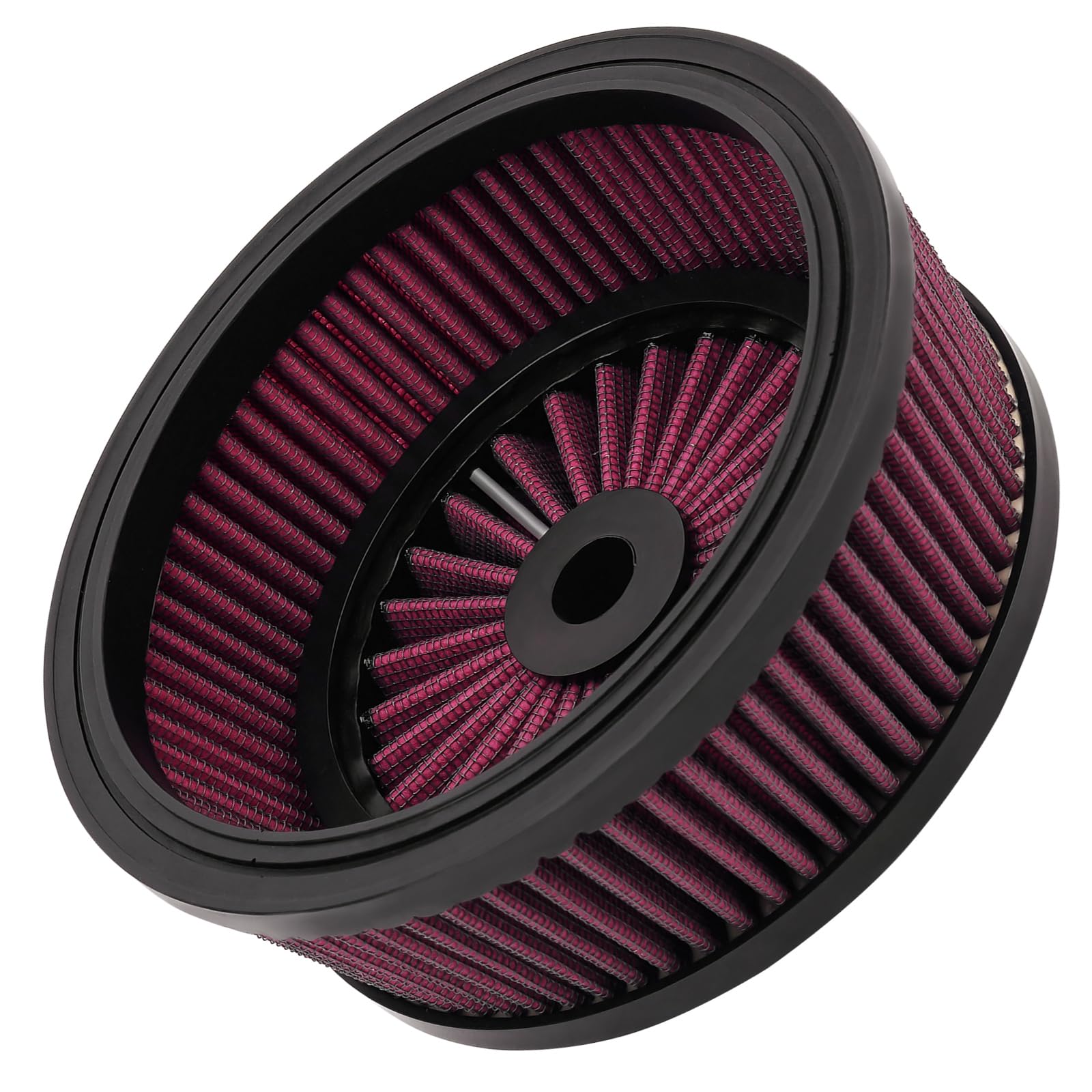 AHL Motorcycle Red Air Filter Element Compatible with Harley Touring Street Road Glide Road King Softail Dyna FXDLS FXR