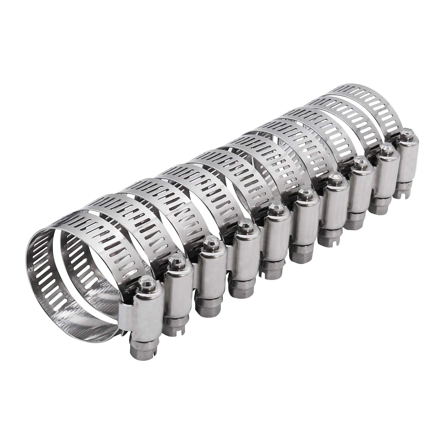 Roadformer 2 '' Worm Gear Hose Clamp - Sae 32 Size, Full Stainless Steel With 1/2 '' Band Width, Working Range 40Mm - 64Mmhose C