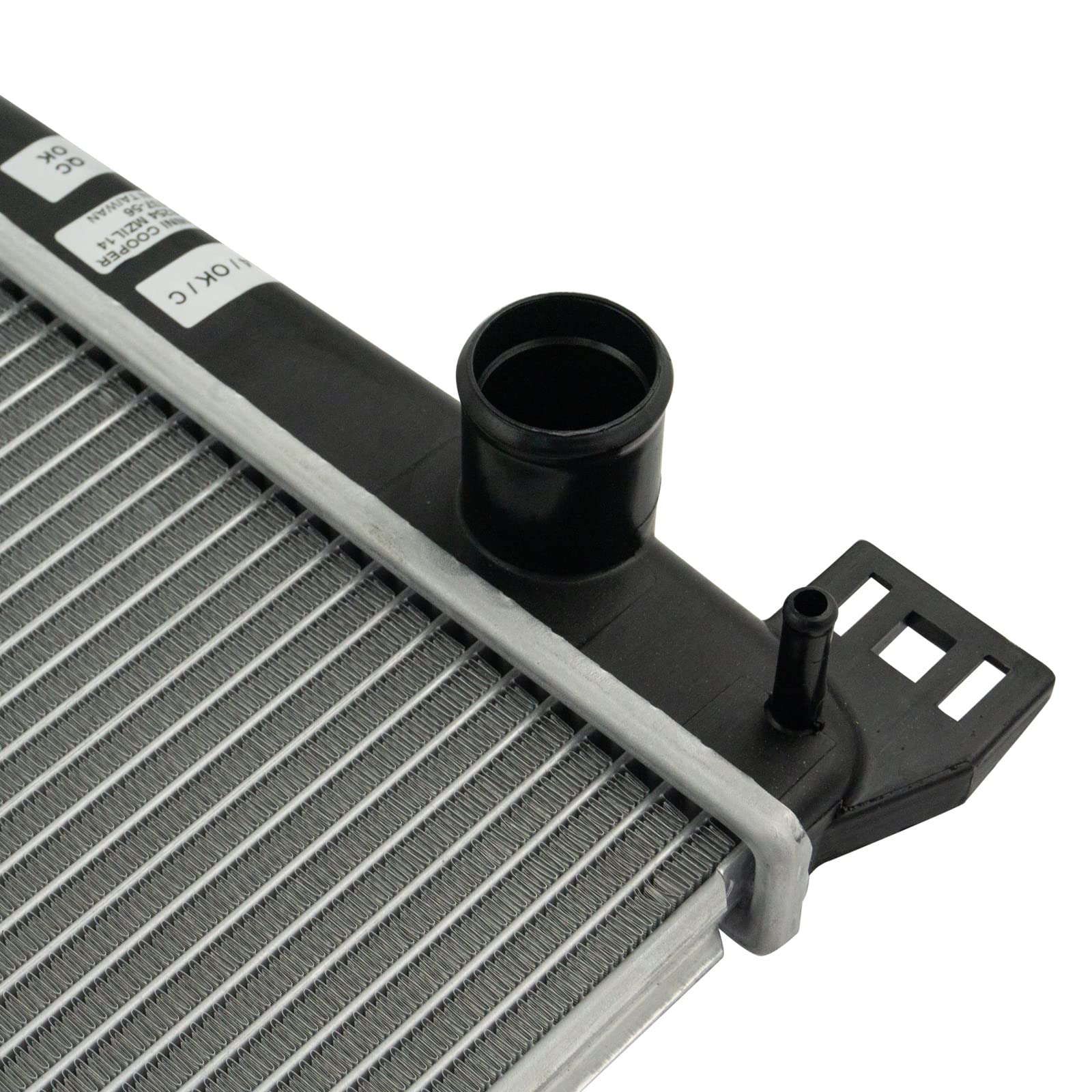 Trq Radiator Assembly Aluminum Core Compatible With 07-15 Mini Cooper 11-16 Cooper Countryman 13-16 Cooper Paceman Cu13167 Mc301